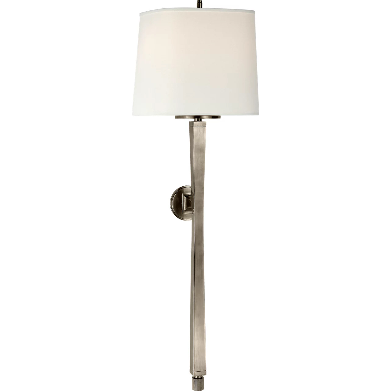 Thomas O'Brien Edie 2 Light 10 inch Antique Nickel Baluster Sconce Wall Light in Linen