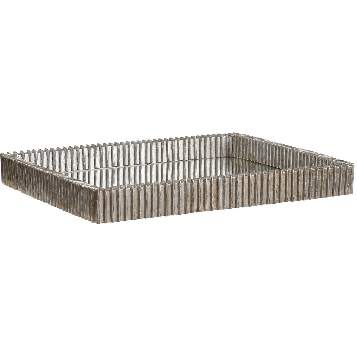 Talmage Silver Leaf and Mirror Tray