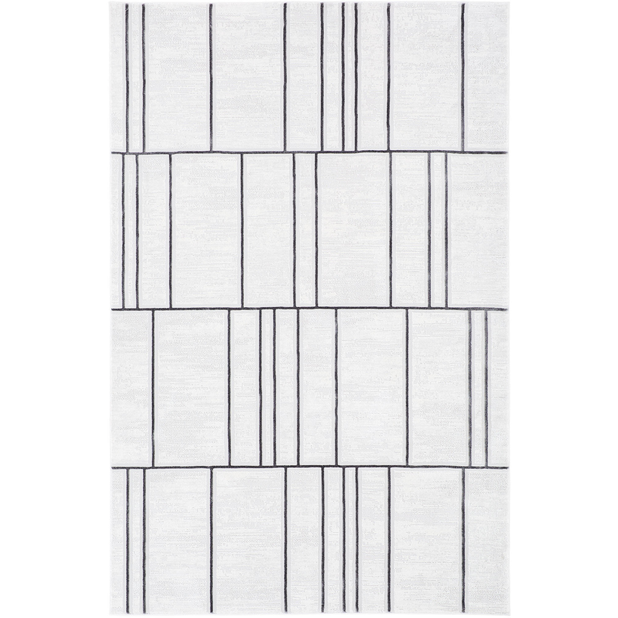 Timeless Luxe 130 X 94 inch Black/White Rug in 8 x 11