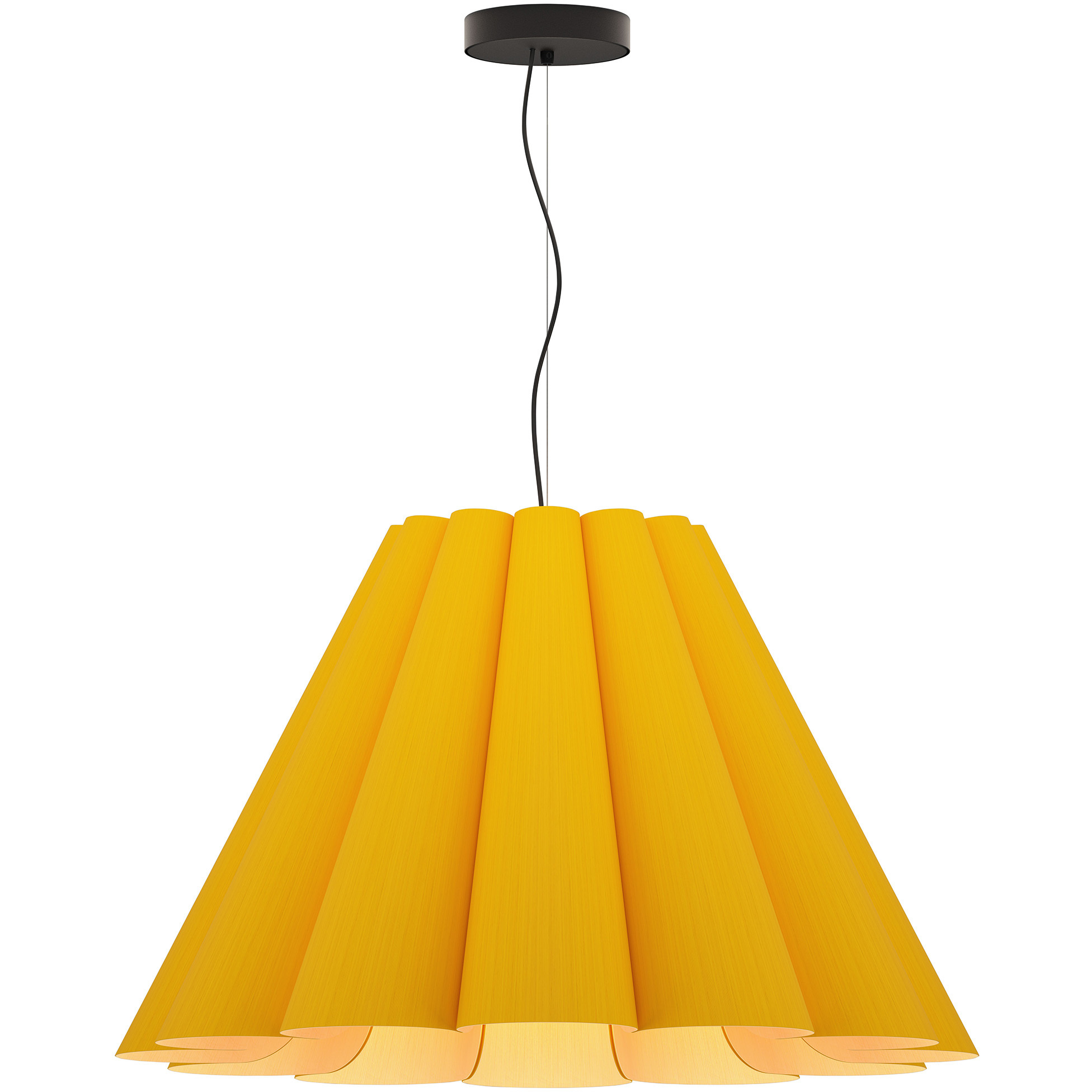Lora 31.5 inch Yellow Pendant Ceiling Light in Yellow/Ash, 32 in, WEP Collection