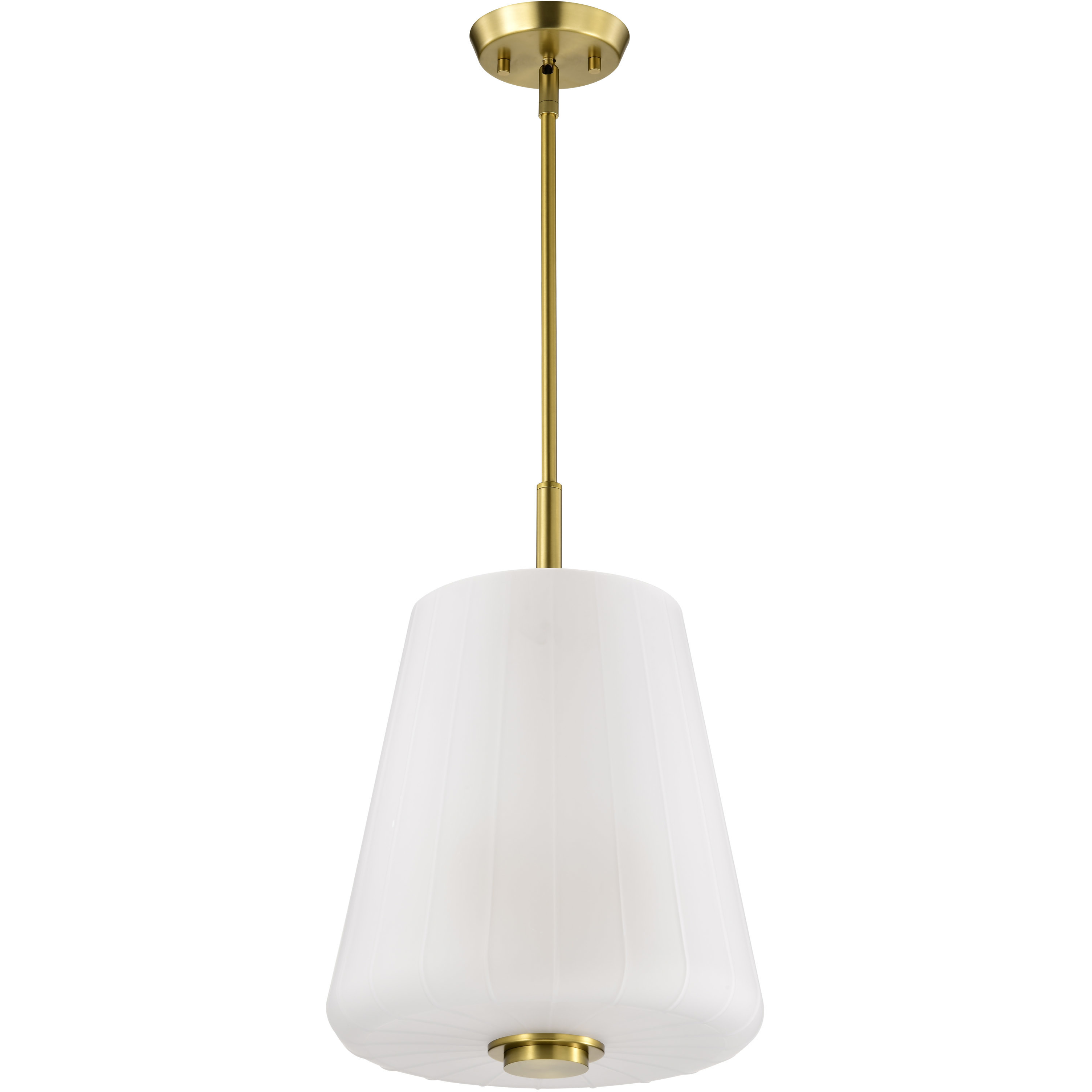 Lune 12 inch Vintage Brass Pendant Ceiling Light