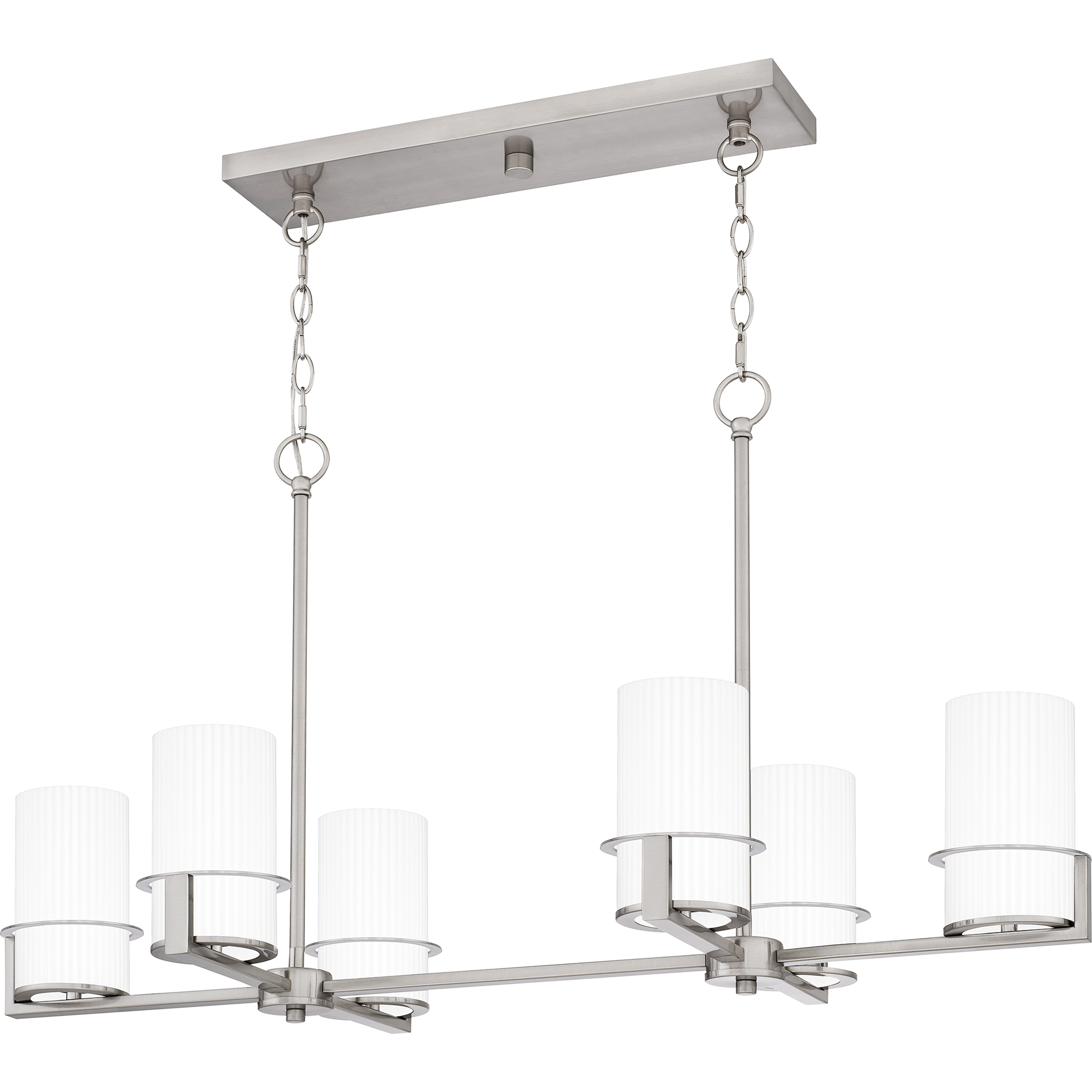Seymour 6 Light 36 inch Brushed Nickel Island Light Ceiling Light, Medium