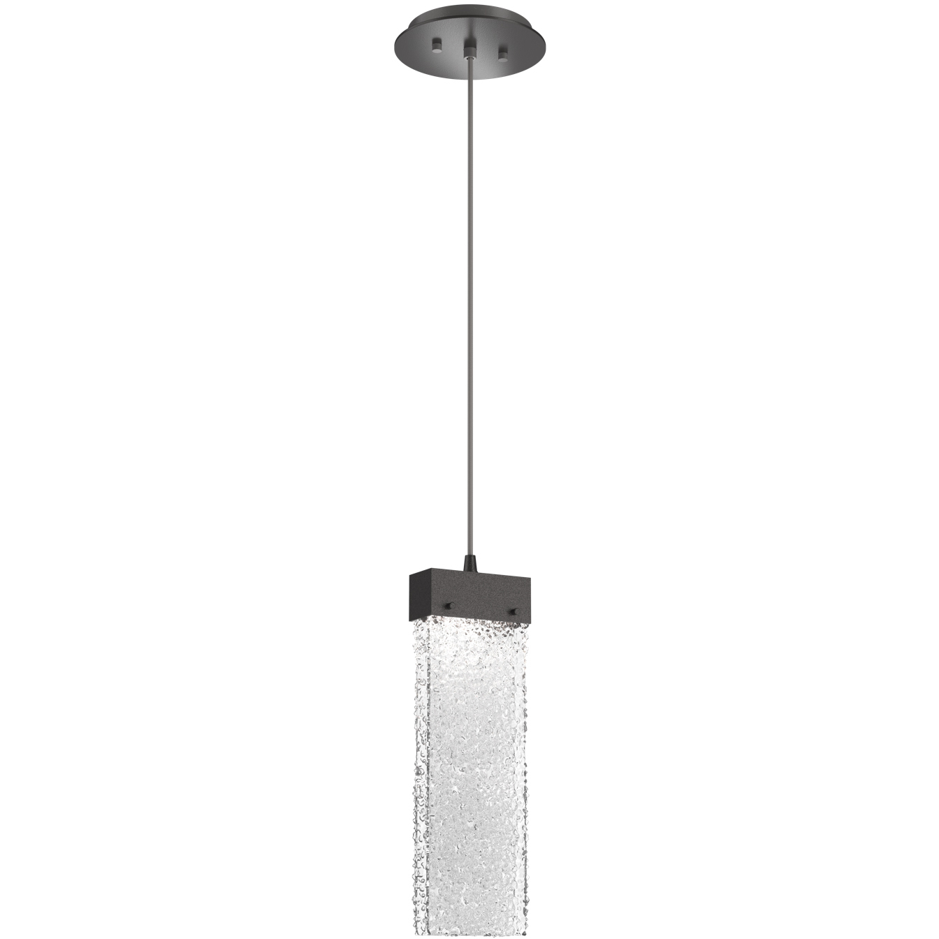 Parallel LED 2.3 inch Graphite Pendant Ceiling Light in 3000K LED, Clear Rimelight