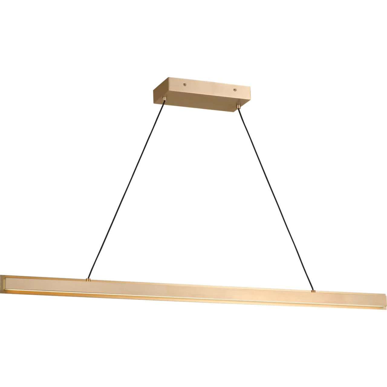 Aro LED 48 inch Satin Brass Linear Chandelier Ceiling Light