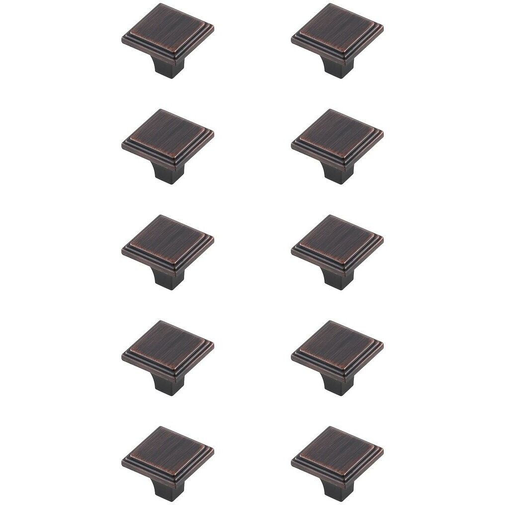 Wilow Oil-Rubbed Bronze Hardware Cabinet Knob, Set of 10