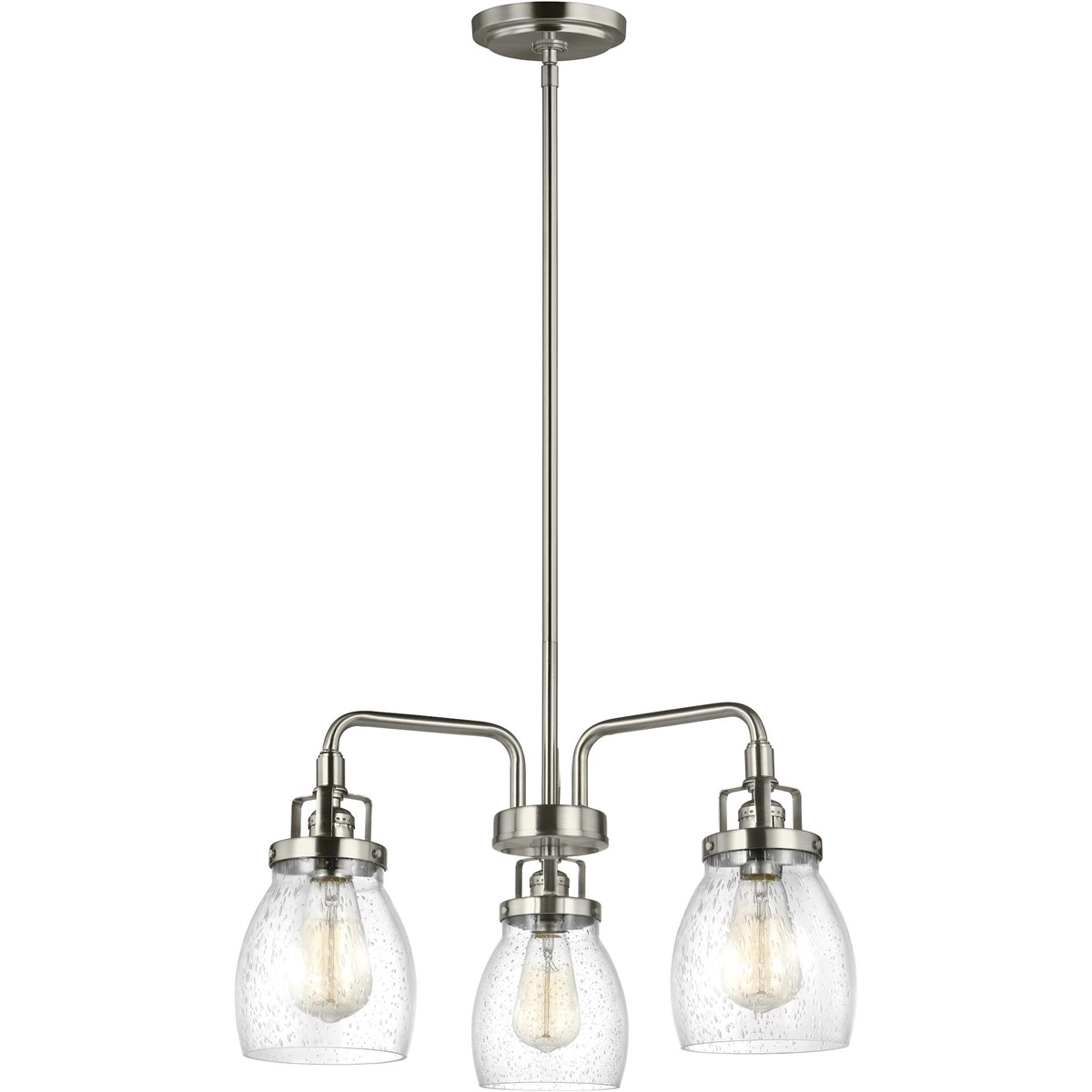 Belton 3 Light 19.88 inch Brushed Nickel Chandelier Ceiling Light