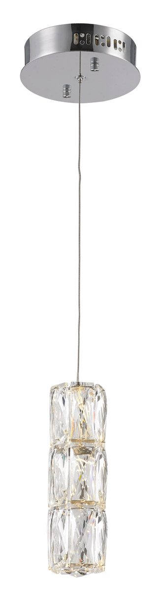 Polaris LED 6 inch Chrome Pendant Ceiling Light, Urban Classic