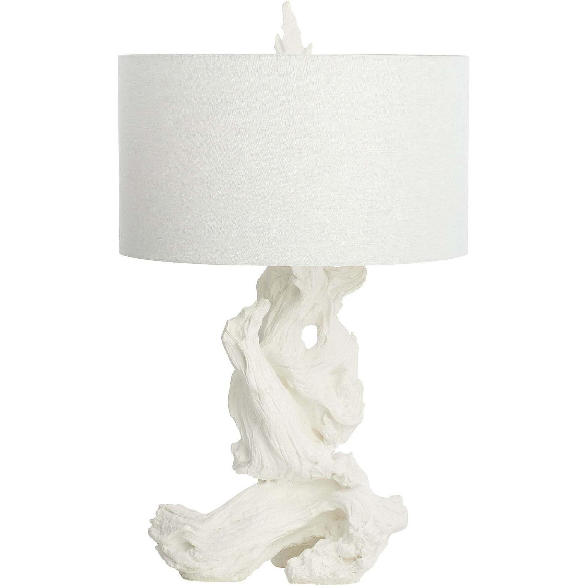 Driftwood 30.5 inch 100 watt White Table Lamp Portable Light