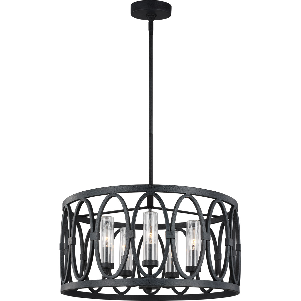 Sean Lavin Patrice 5 Light 21 inch Dark Weathered Zinc Outdoor Chandelier