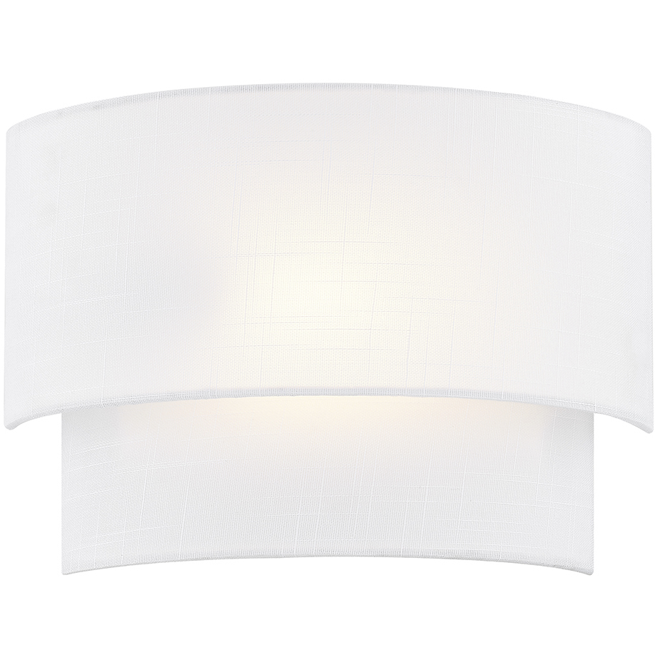 Textile Collection 1 Light 14 inch White ADA Wall Sconce Wall Light in 4" D x 14" W x 10" H, EVOLV