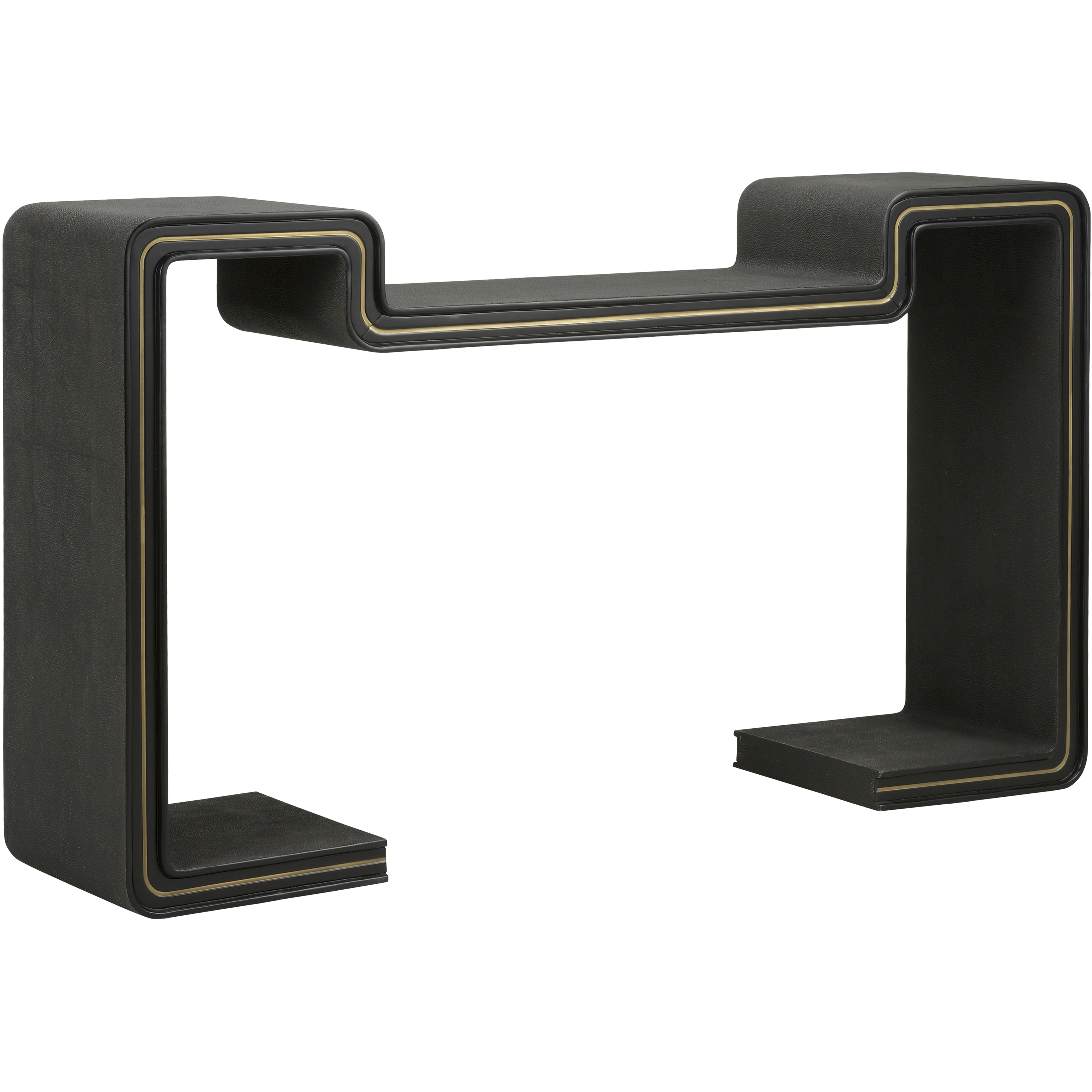 Ottawa 58.5 inch Black and Gold Console Table