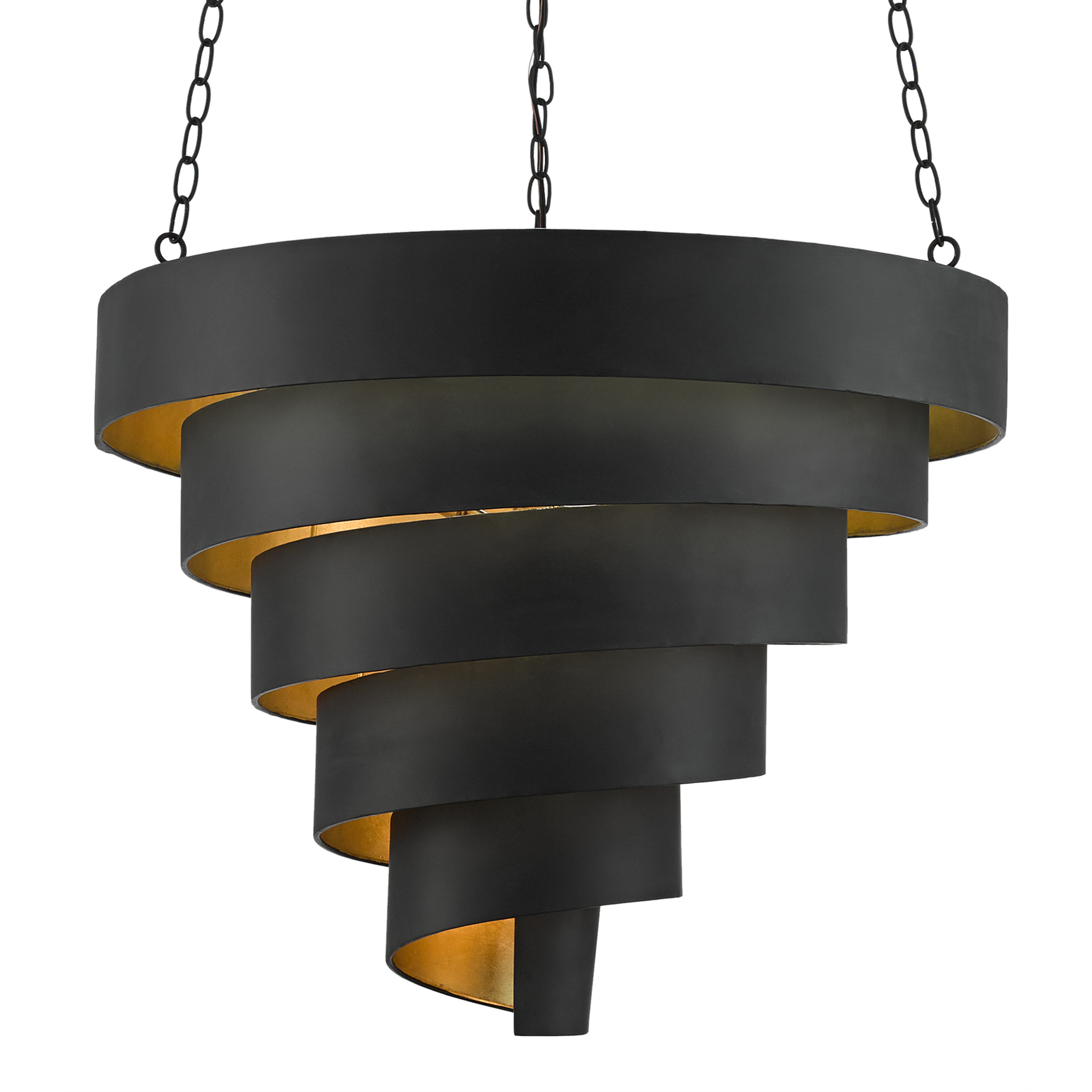 Chiffonade 7 Light 30 inch Antique Black Pendant Ceiling Light, Large