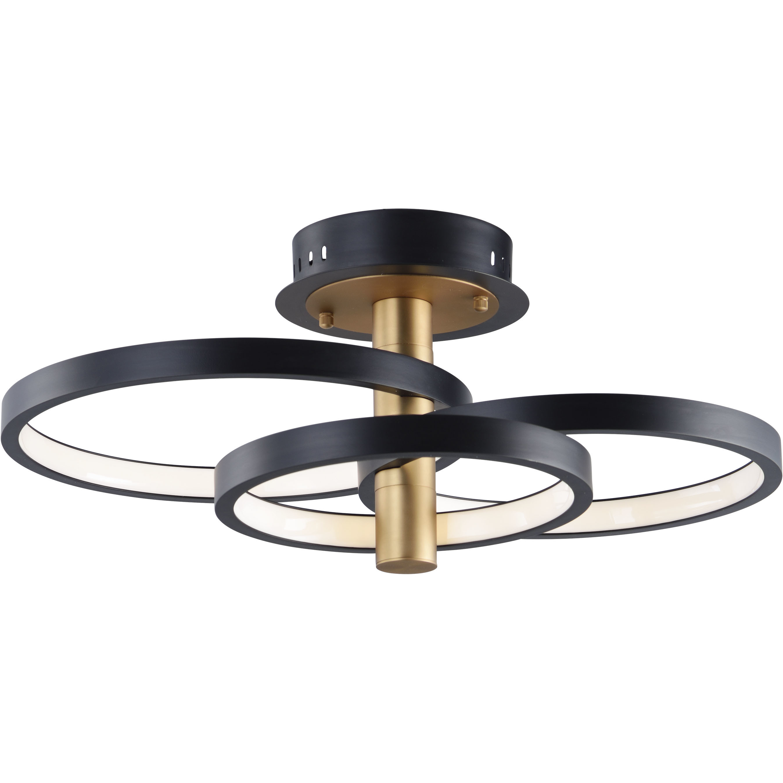 Black and gold semi flush ceiling light hot sale