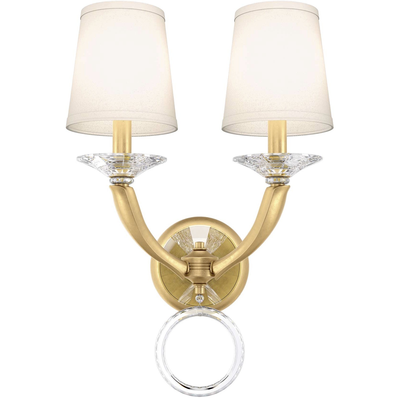 Schonbek MA1002N-22O Emilea 2 Light 8.5 inch Heirloom Gold Wall Sconce
