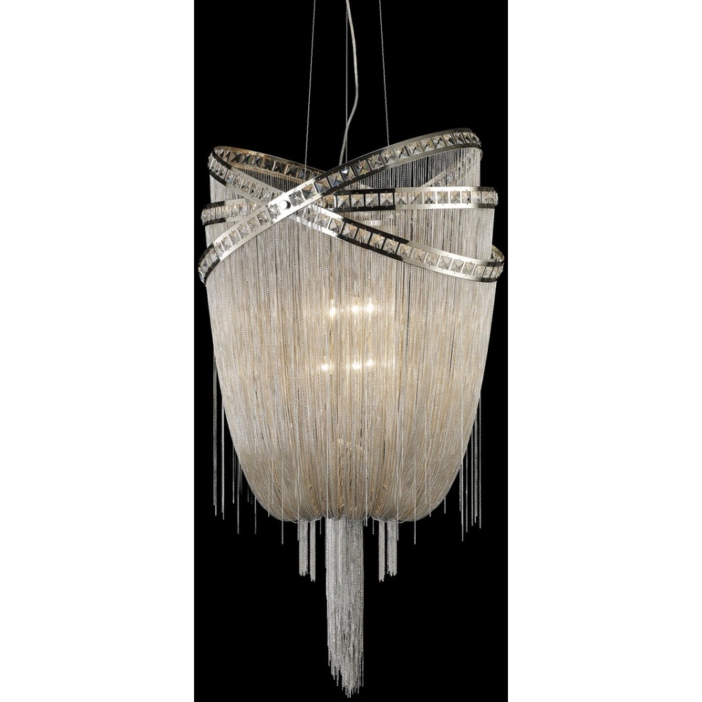Wilshire Blvd. 4 Light 15 inch Polished Nickel Chandelier Ceiling Light