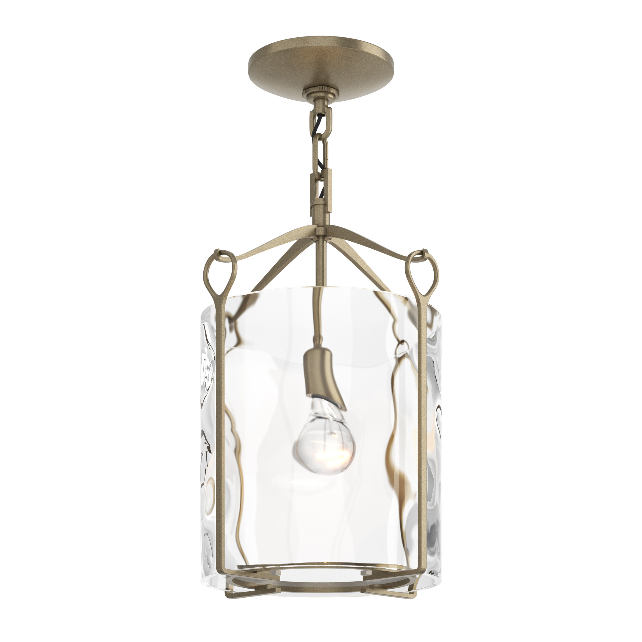 Bow 1 Light 9.8 inch Soft Gold Semi-Flush Ceiling Light - Open Box