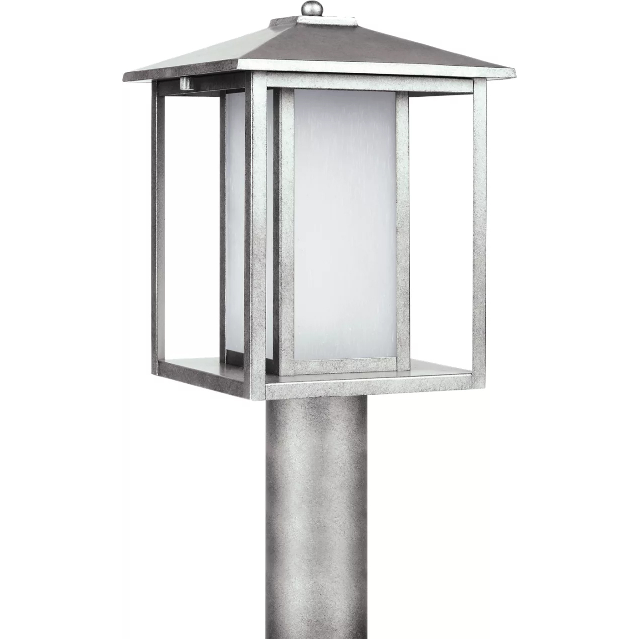 Hunnington 1 Light 15 inch Weathered Pewter Outdoor Post Lantern