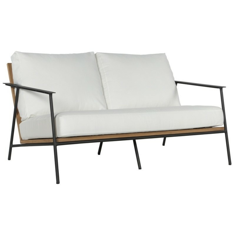 Milan Stinson White Outdoor Sofa, 2 Seater
