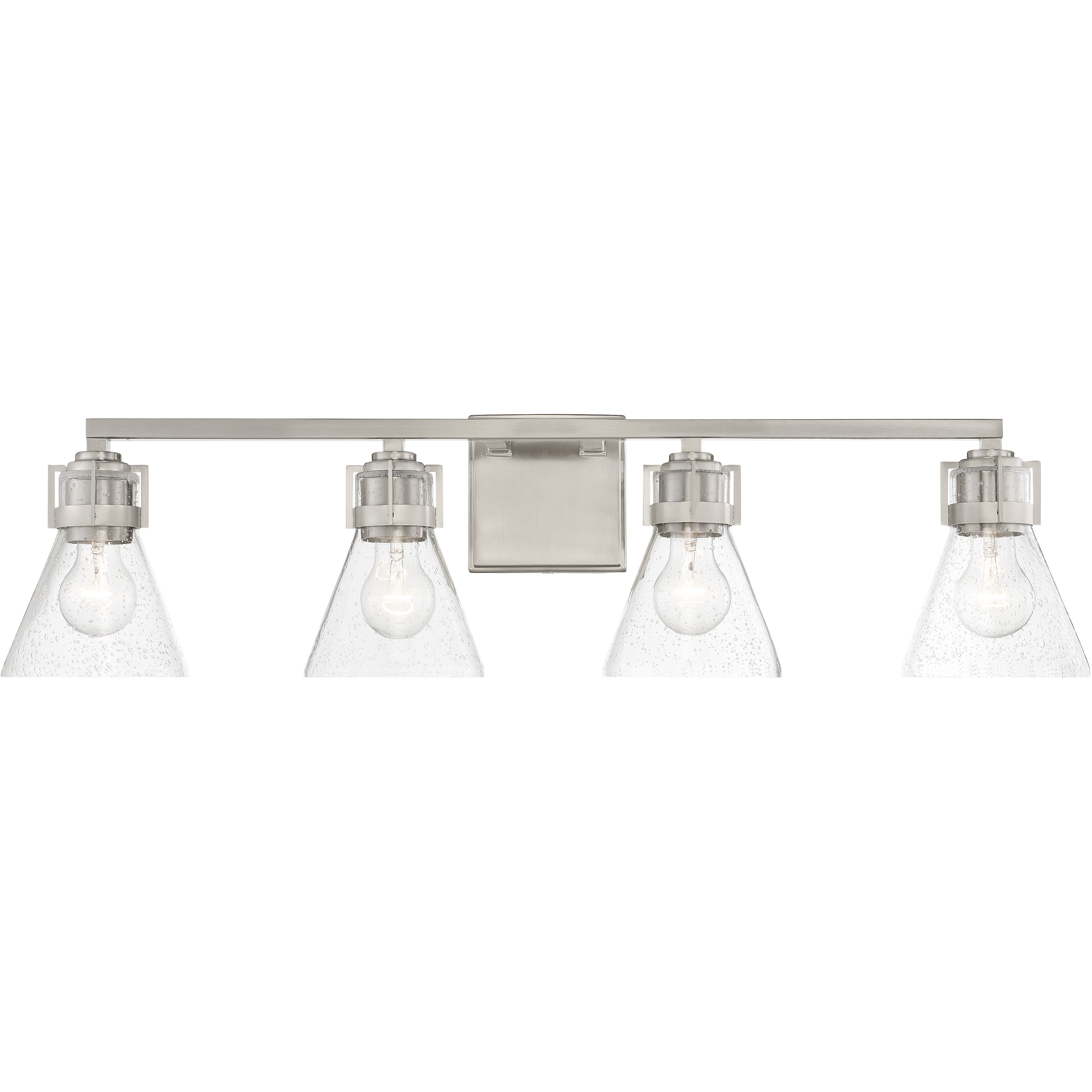 Chatham Square 4 Light 33 inch Brushed Nickel Bath Light Wall Light