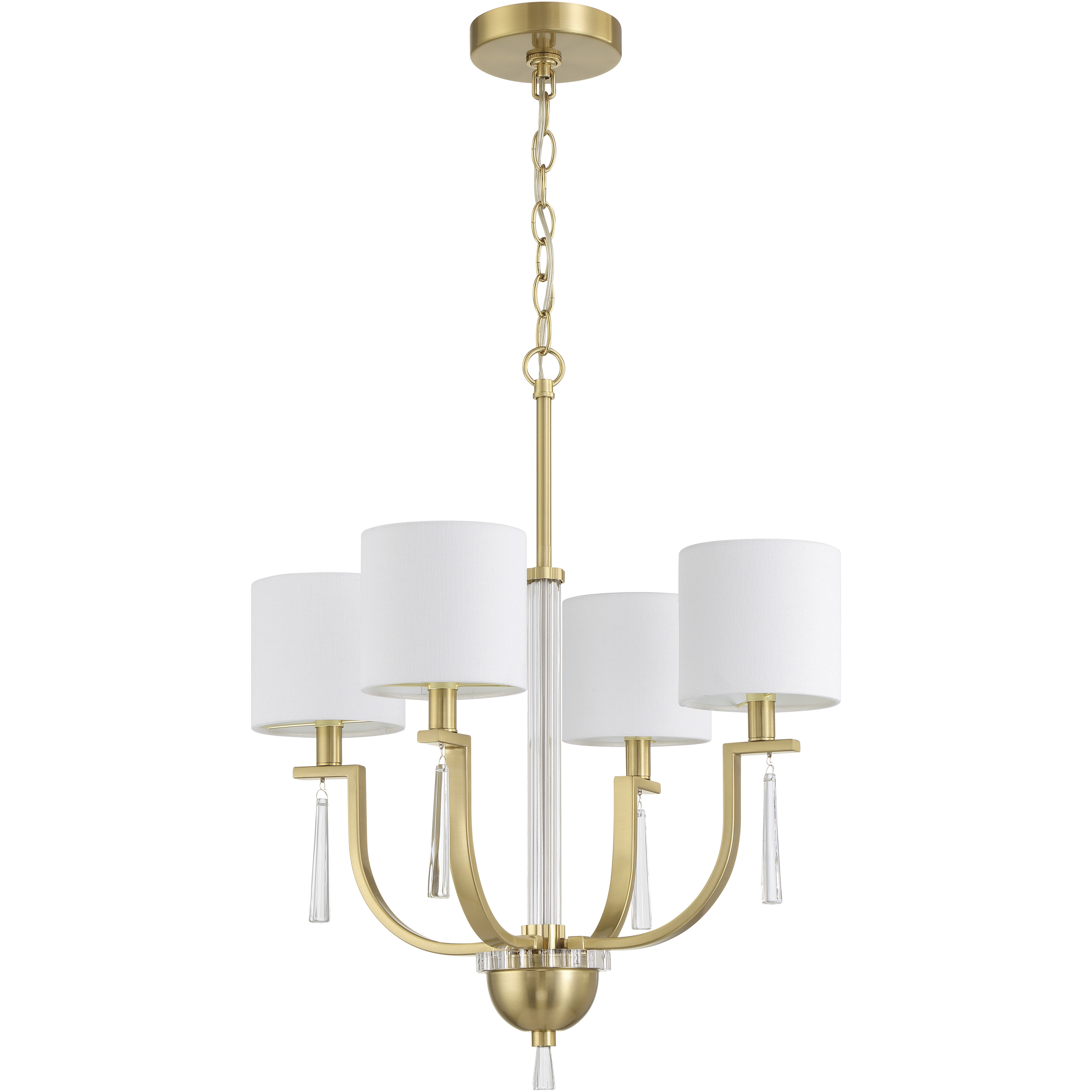 Fortuna 4 Light 20 inch Satin Brass Chandelier Ceiling Light