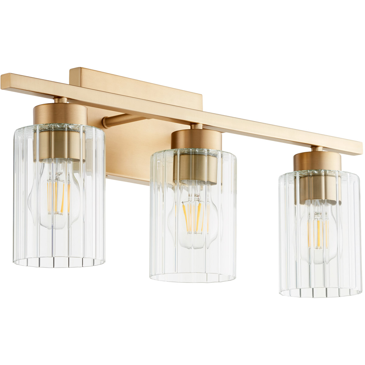 Ladin 3 Light 22 inch Aged Brass Vanity Light Wall Light