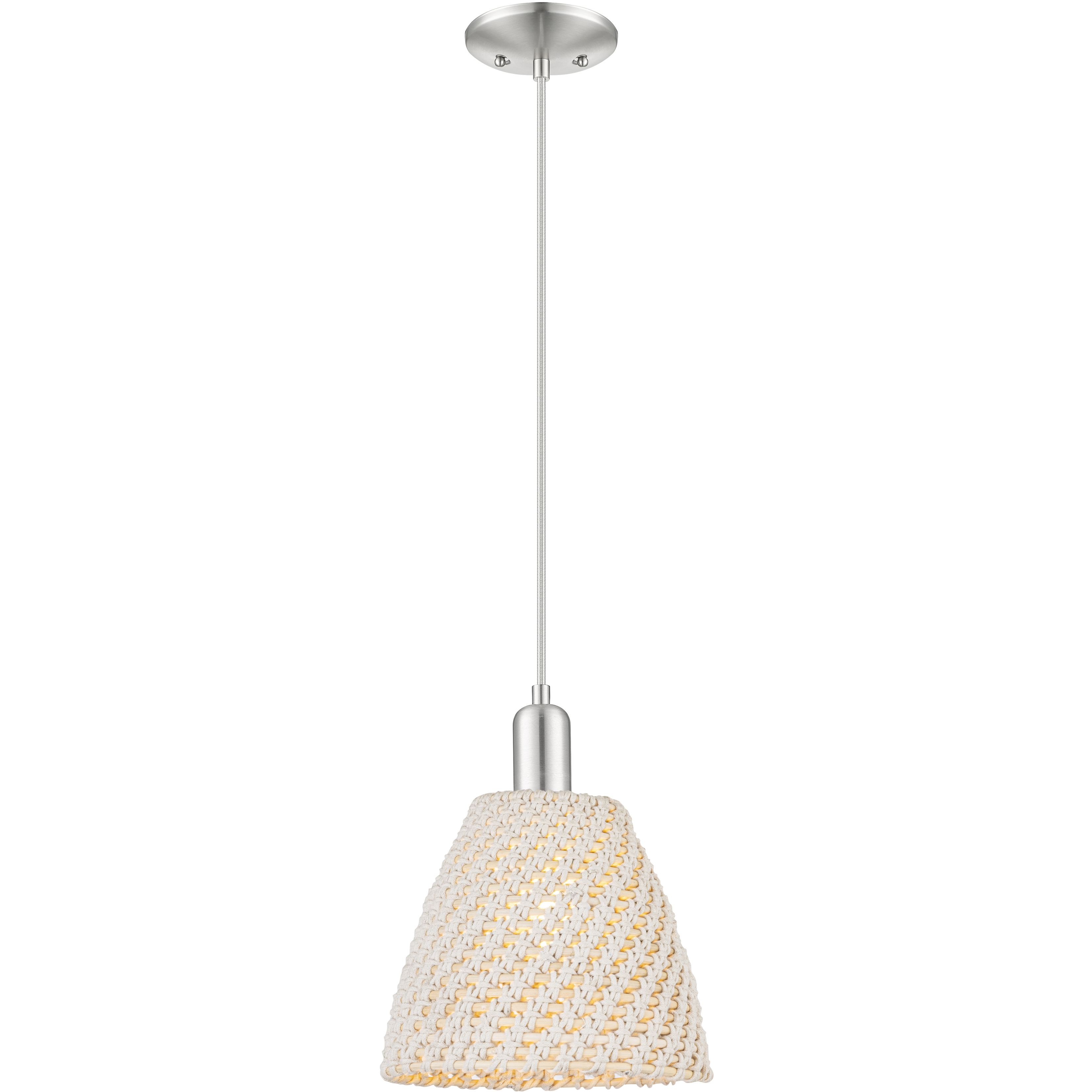 Natural Ballston Dome 1 Light 9 inch Brushed Satin Nickel Mini Pendant Ceiling Light