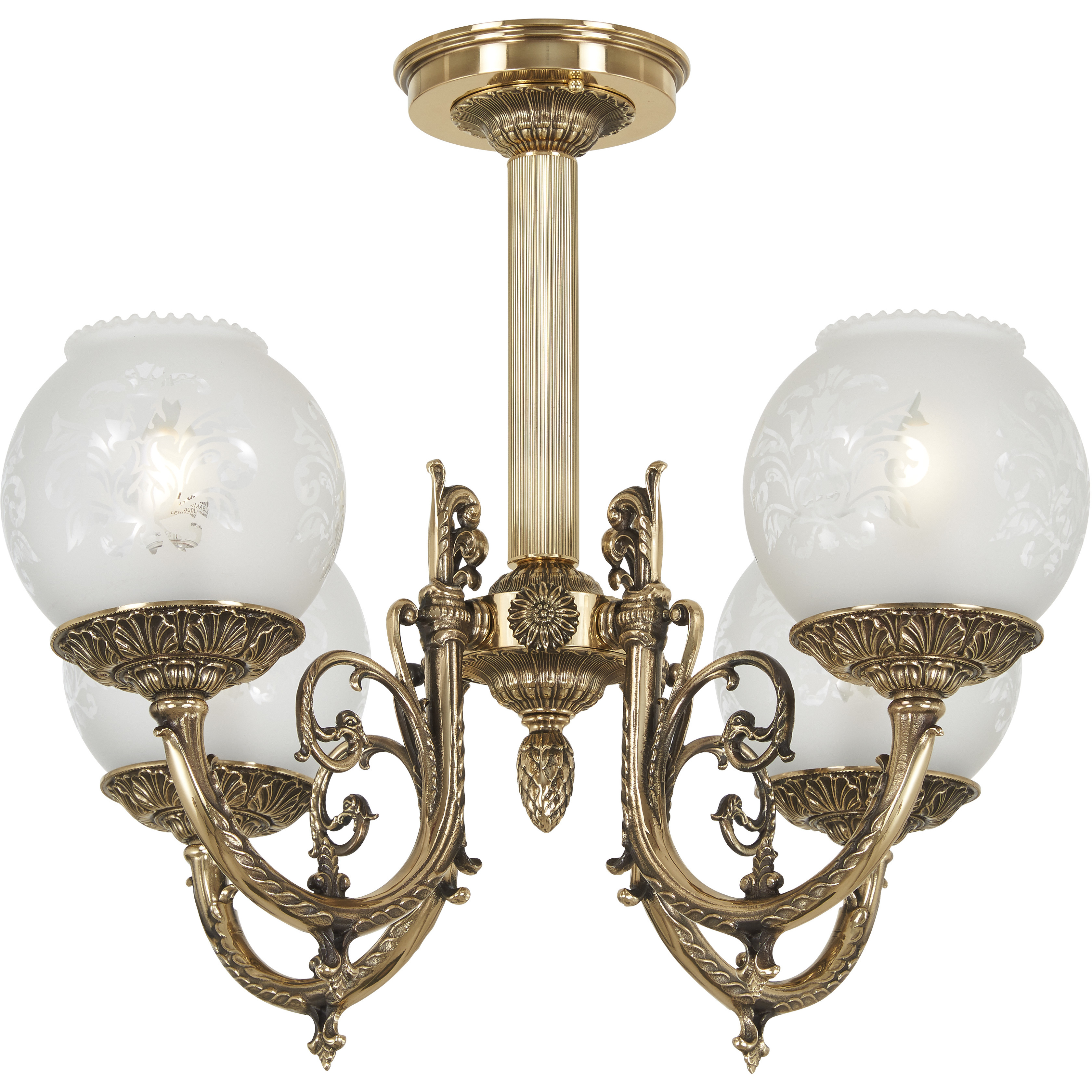 Metropolitan Family Collection 4 Light 21 inch Semi Flush Ceiling Light