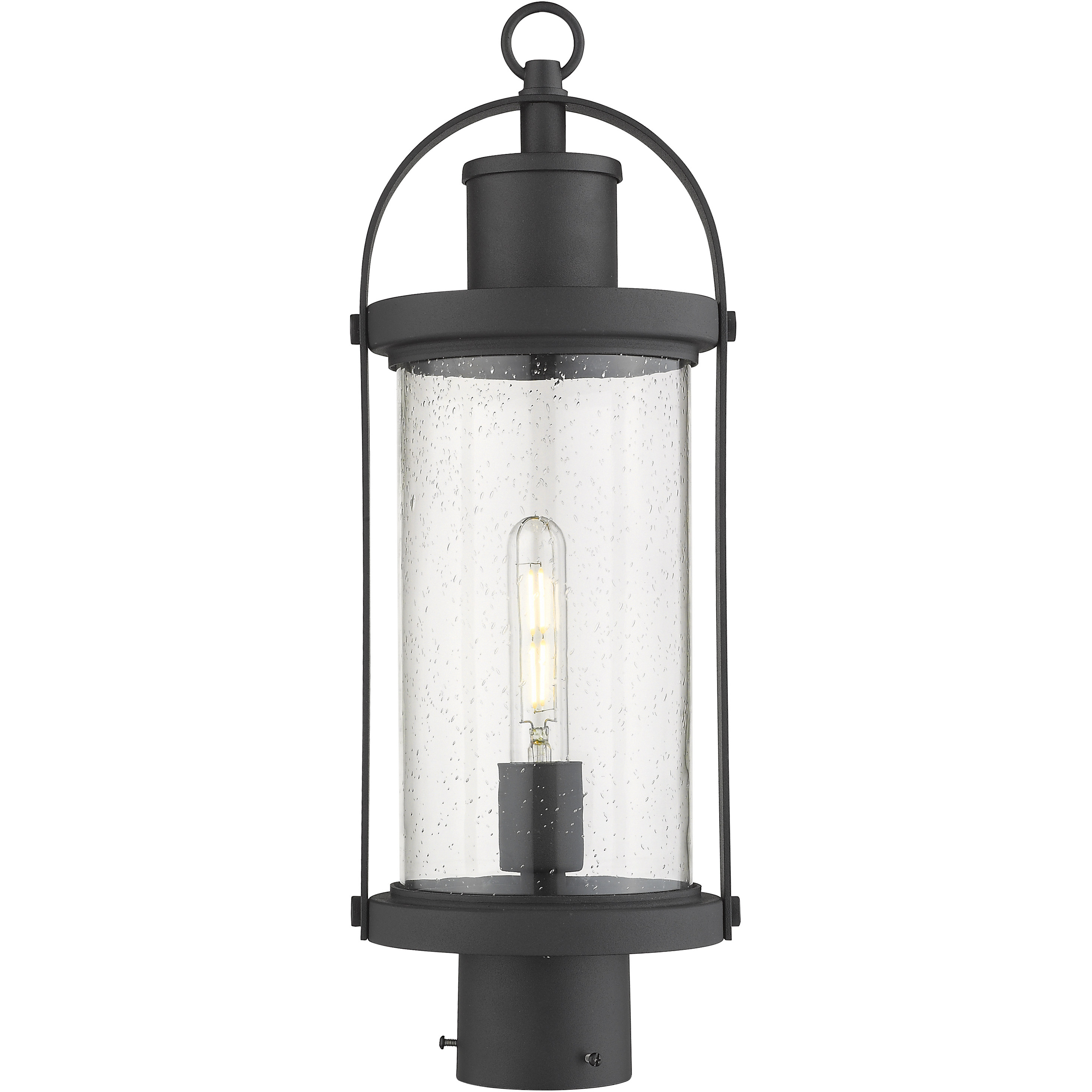 Roundhouse 1 Light 20.5 inch Black Outdoor Post Mount Fixture