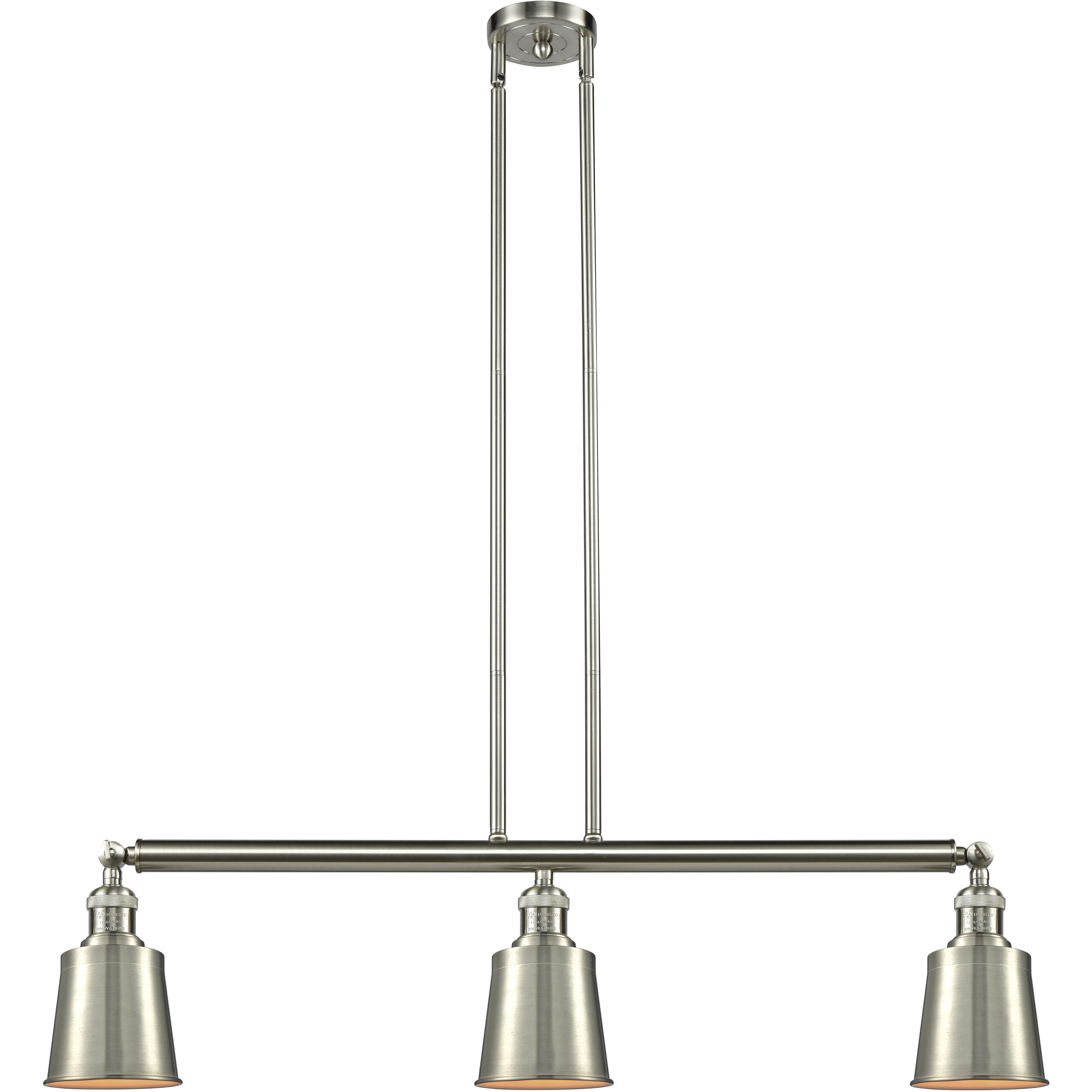 Franklin Restoration Addison LED 38 inch Brushed Satin Nickel Island Light Ceiling Light, Franklin Restoration