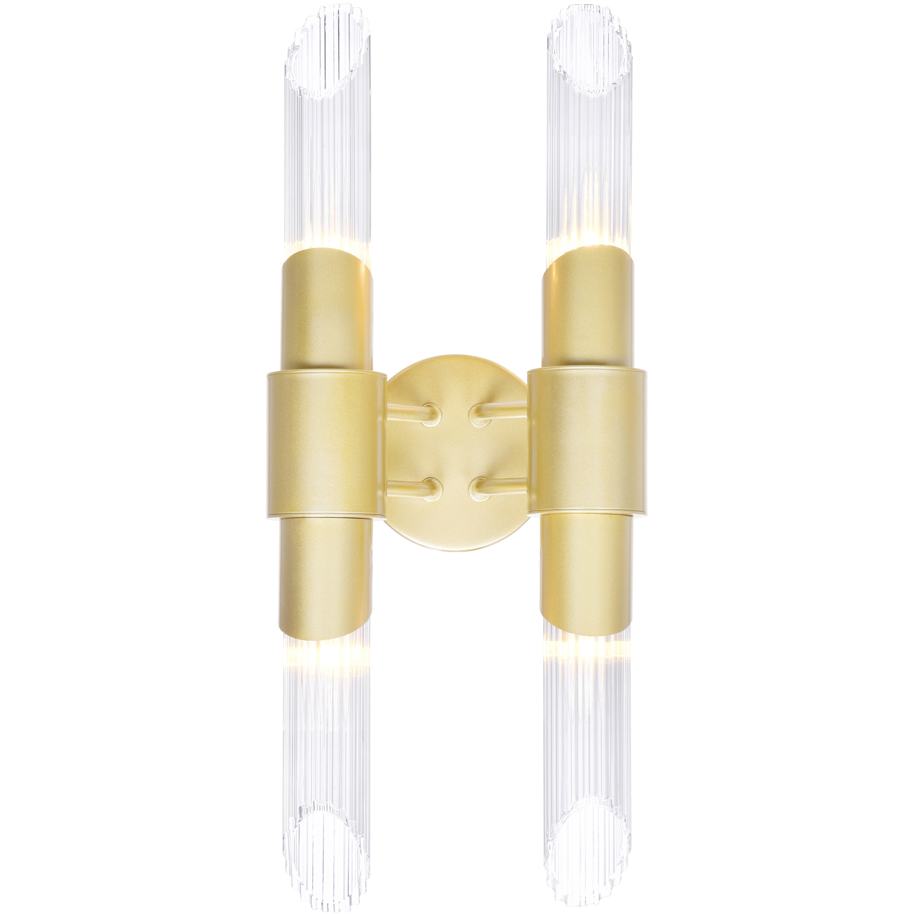Croissant 4 Light 8 inch Satin Gold Wall Sconce Wall Light