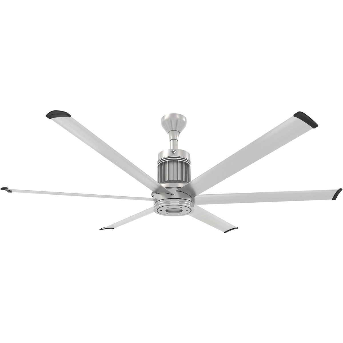 i6 72 inch Brushed Silver Outdoor Ceiling Fan in Brushed Aluminum, Standard  Mount