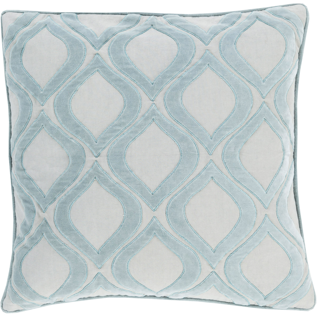 Alexandria 20 inch Aqua, Ice Blue Pillow Kit