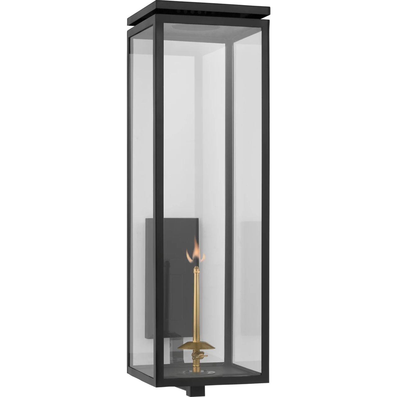 Chapman & Myers Fresno2 1 Light 30.5 inch Matte Black Outdoor Bracketed Gas Wall Lantern, Grande