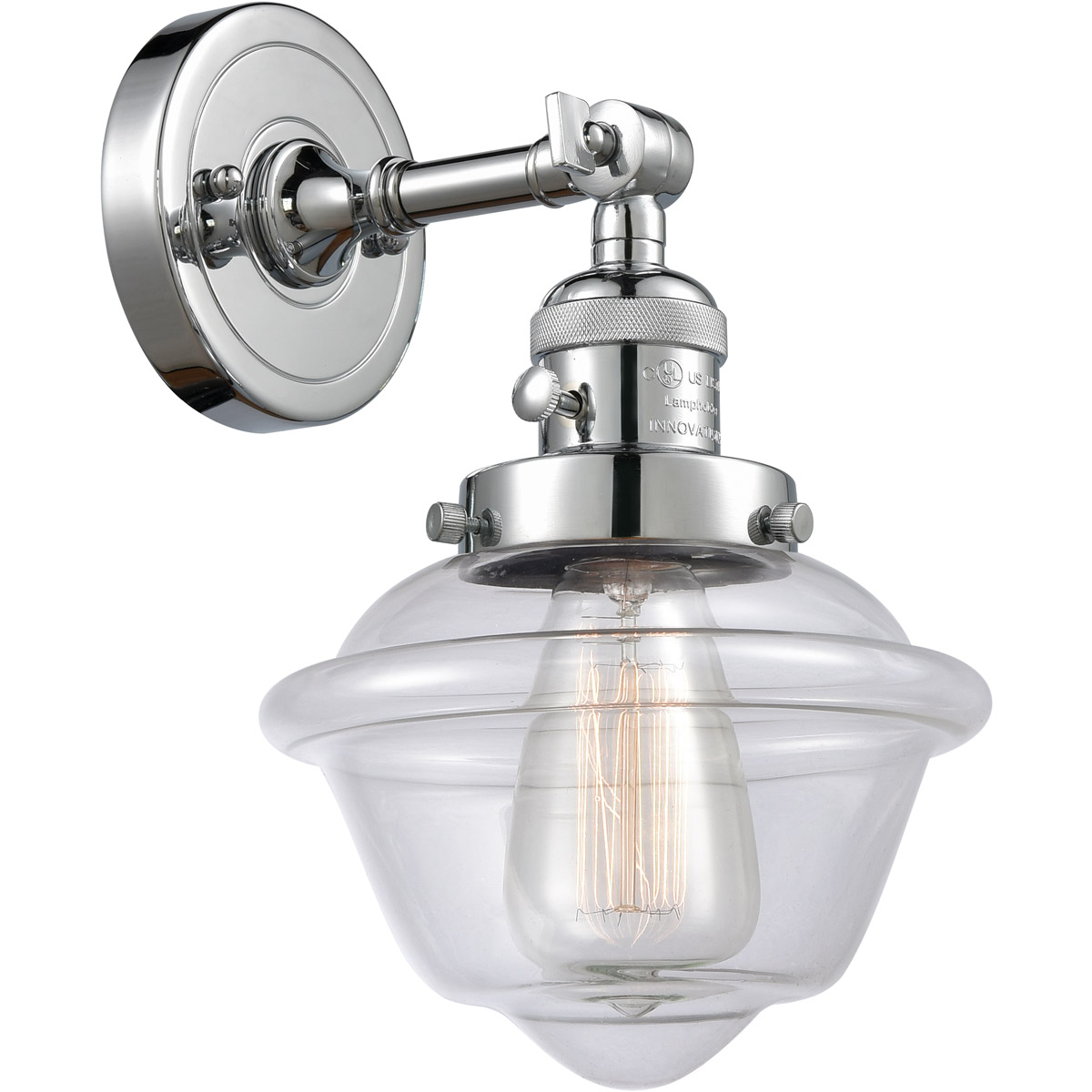 Franklin Restoration Small Oxford LED 7.5 inch Polished Chrome Sconce Wall Light, Franklin Restoration
