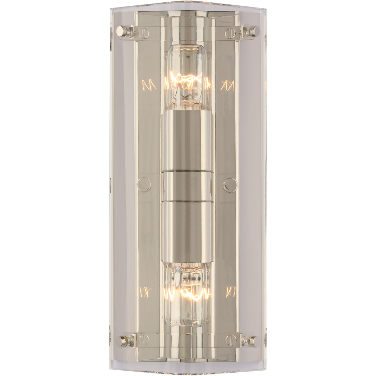 AERIN Clayton 2 Light 5.5 inch Crystal and Polished Nickel Wall Sconce Wall Light in Crystal with Polished Nickel