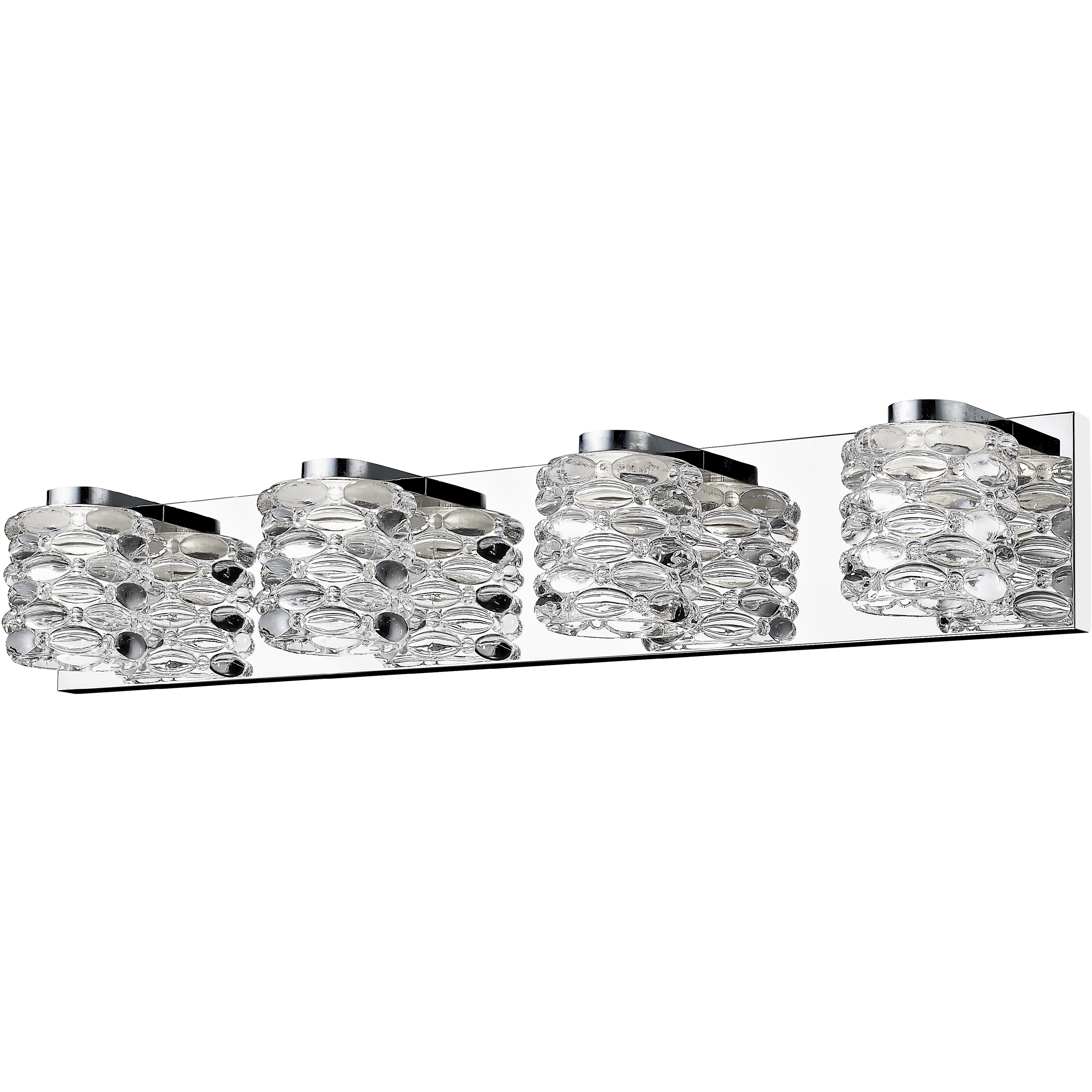Dawson LED 28.35 inch Chrome Vanity Wall Light in 4, 7.93