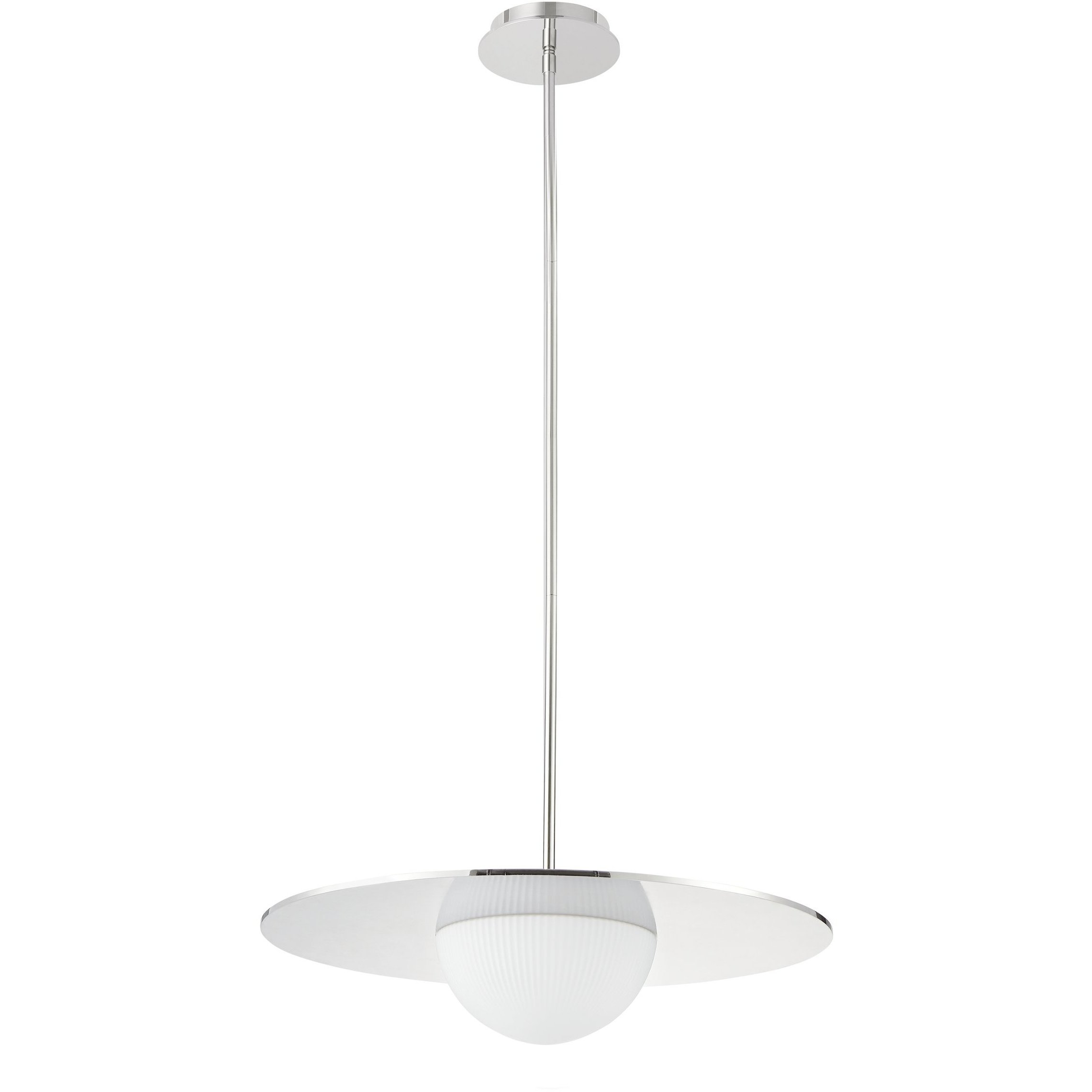 Solstice LED 22 inch Polished Nickel Convertible Pendant Ceiling Light