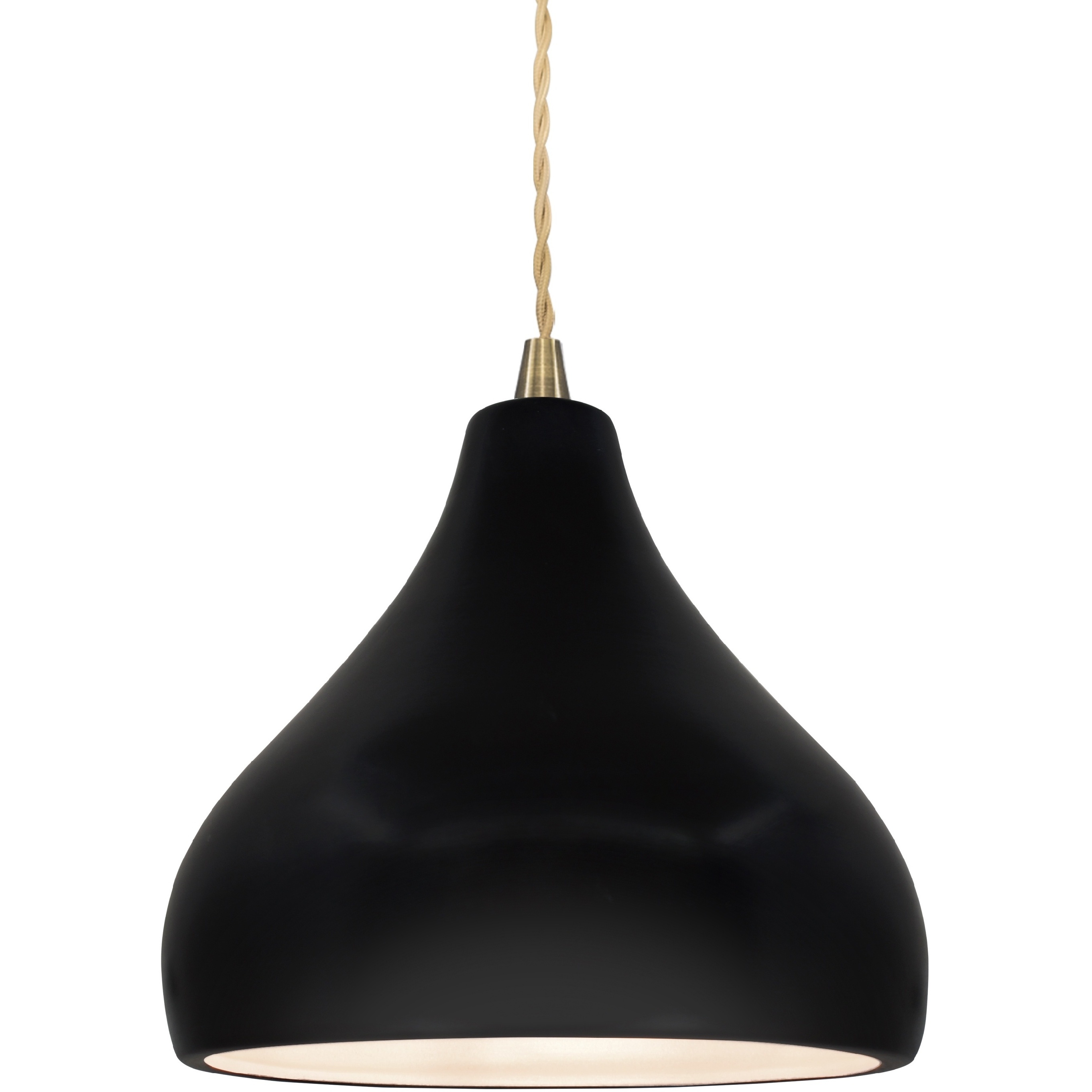 Radiance 1 Light 8 inch Carbon Matte Black and Antique Brass Pendant Ceiling Light