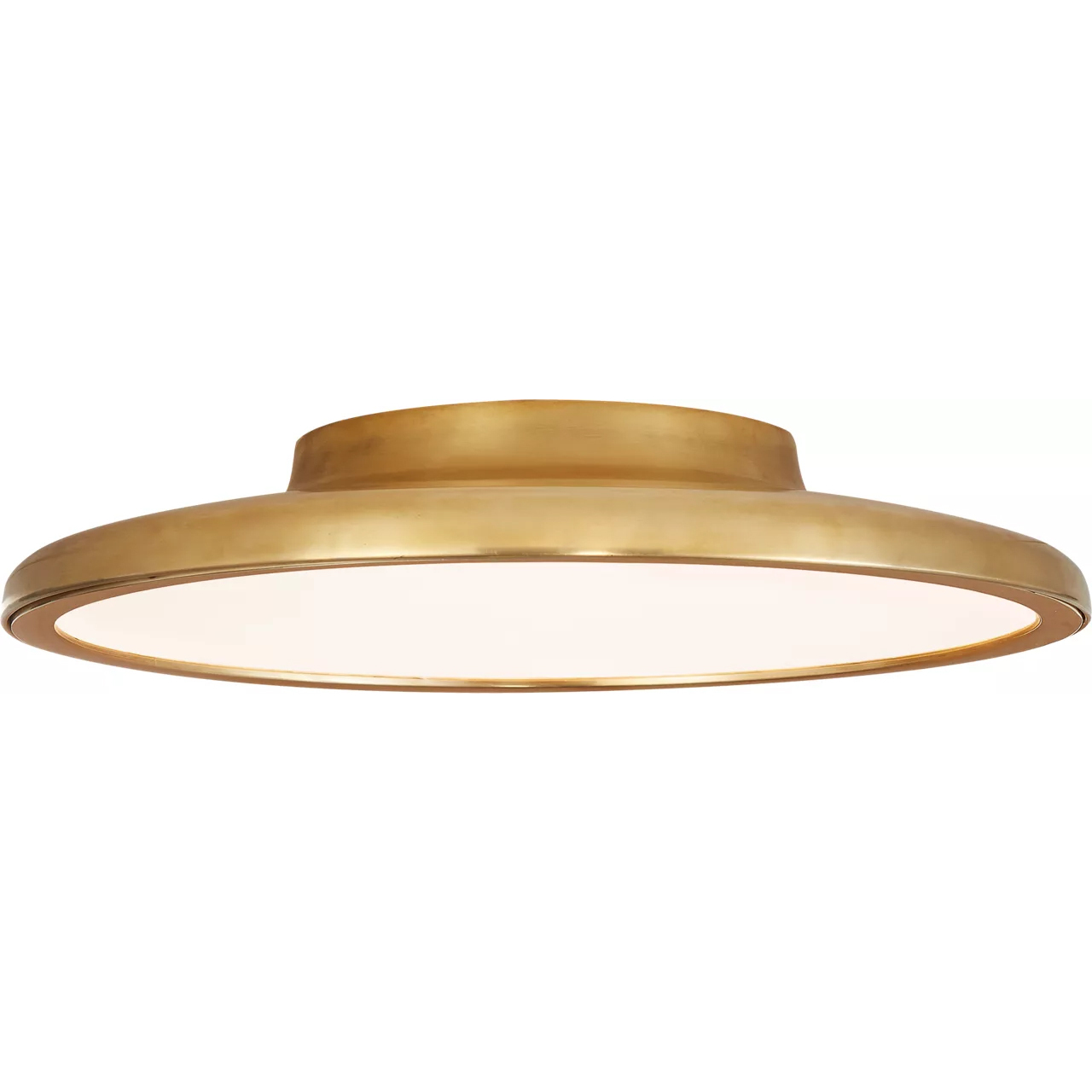 Peter Bristol Dot LED 13.75 inch Natural Brass Flush Mount Ceiling Light