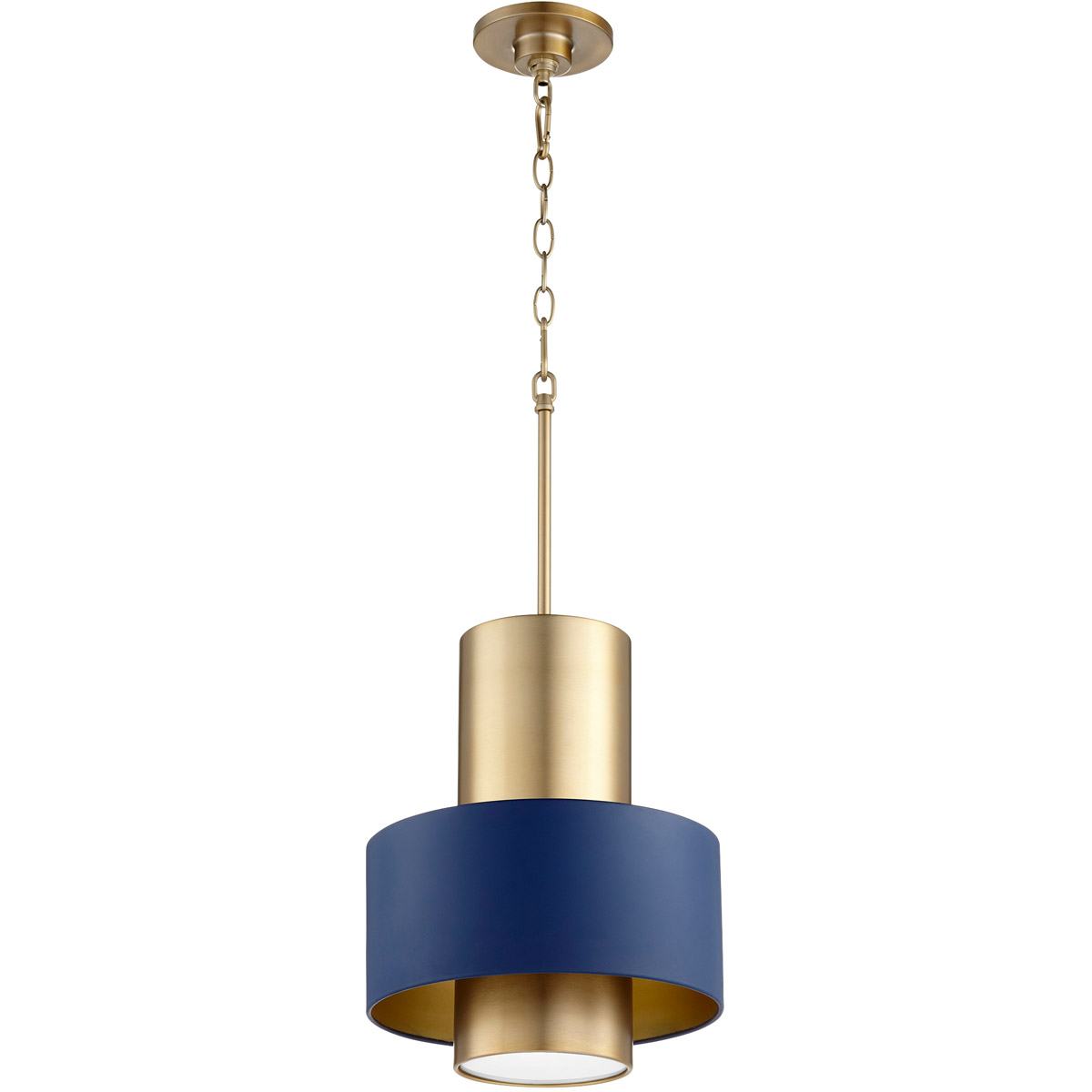 Navy and gold pendant light on sale