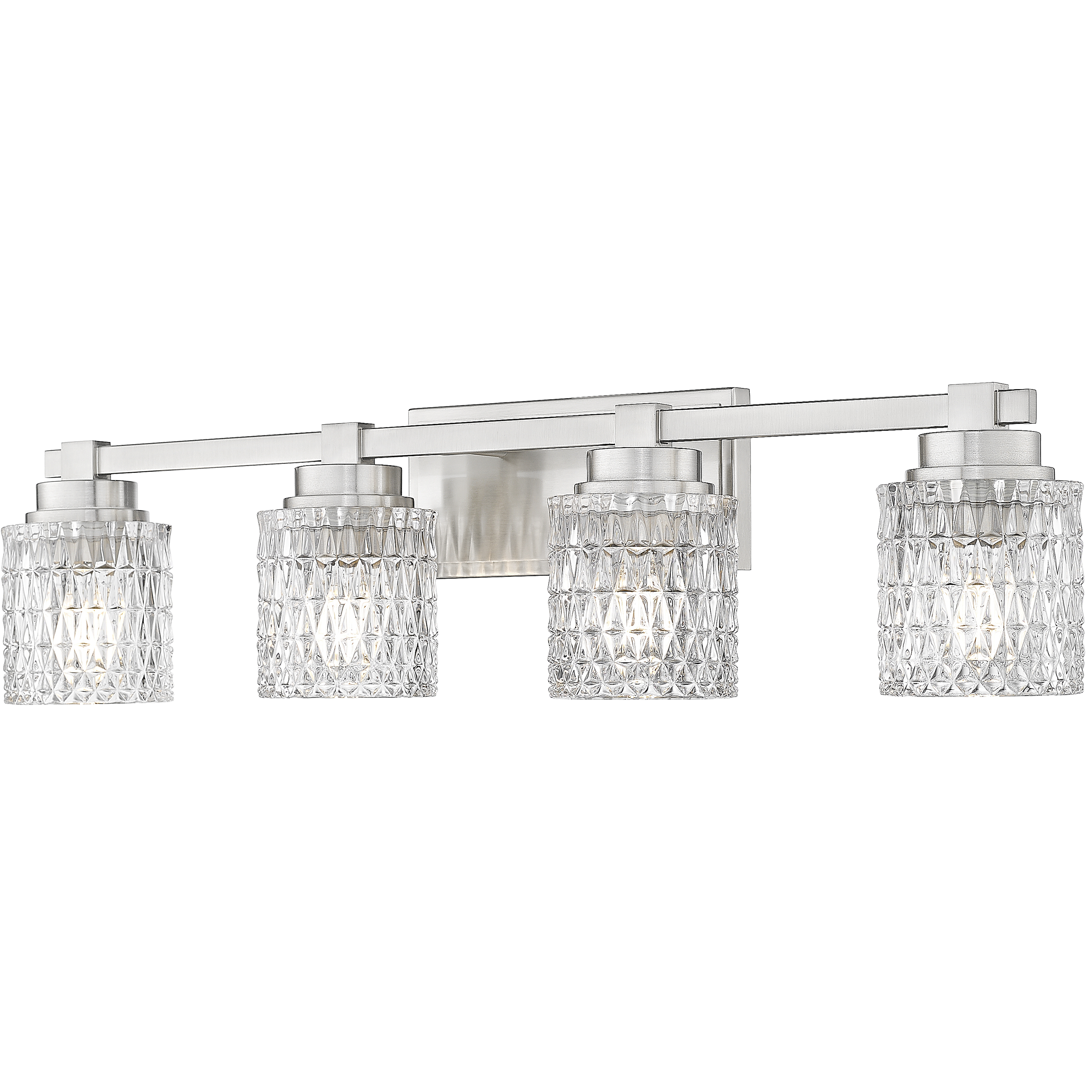 Jacqueline 4 Light 31.5 inch Brushed Nickel Bathroom Vanity Wall Light