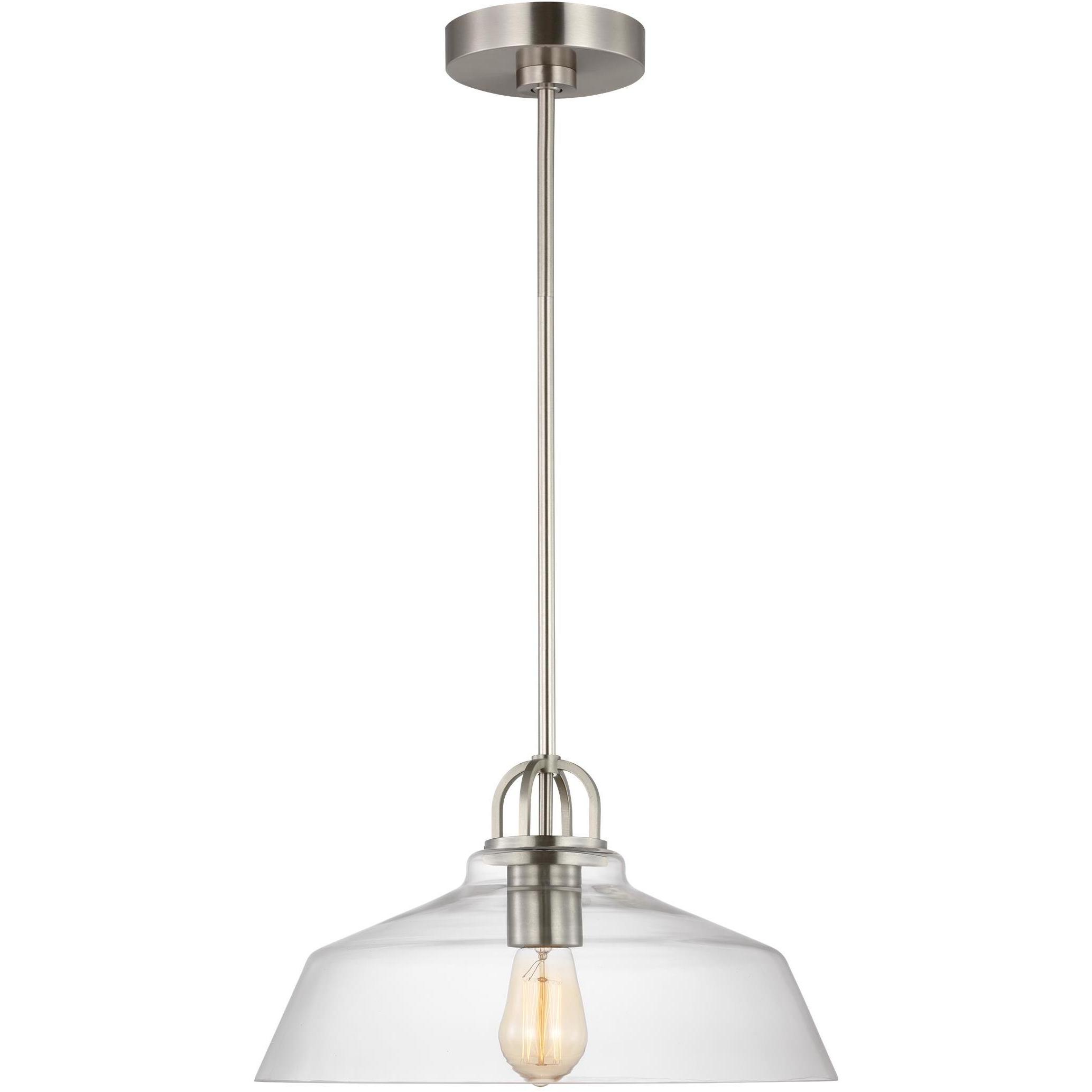 Drew & Jonathan Scott Payton 1 Light 15 inch Brushed Steel Pendant Ceiling Light