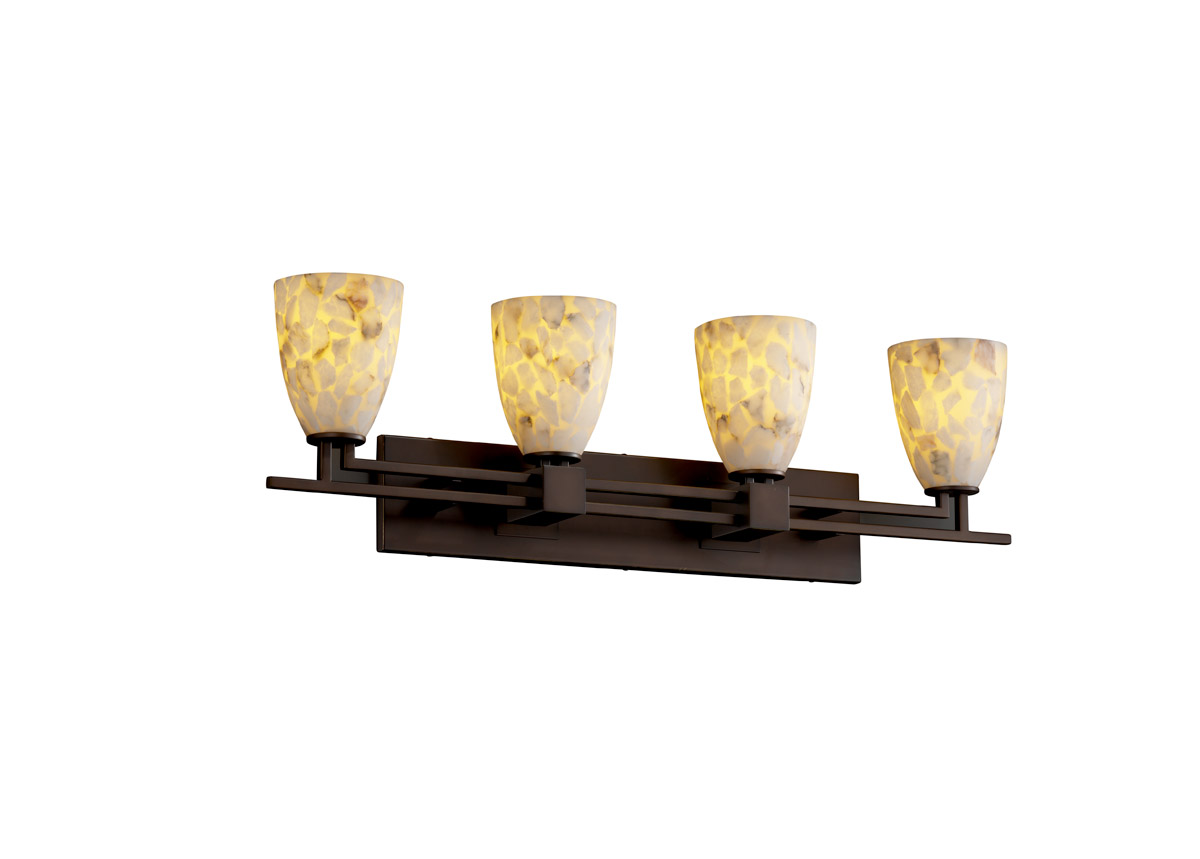 Alabaster Rocks LED 36 inch Dark Bronze Bath Bar Wall Light in 2800 Lm LED, Square with Flat Rim, Aero