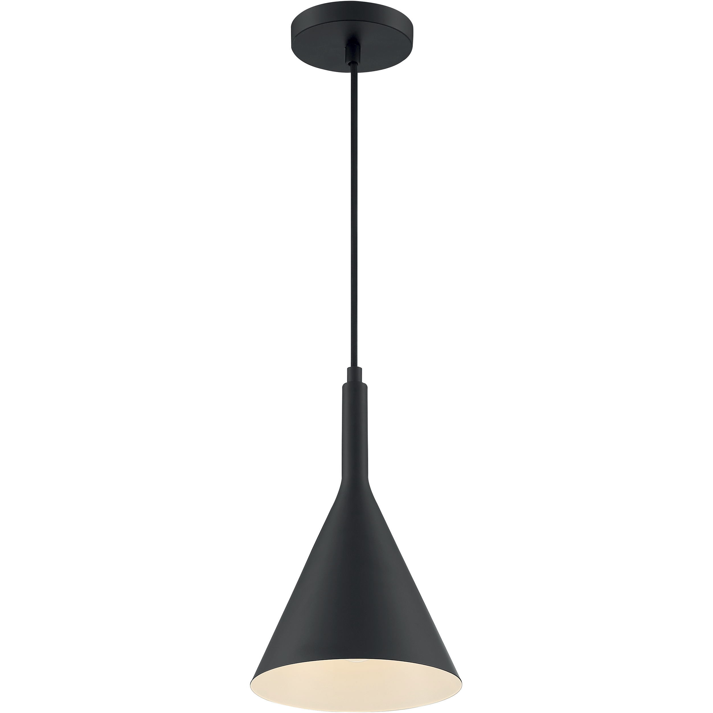 Lightcap 1 Light 7.75 inch Matte Black Pendant Ceiling Light