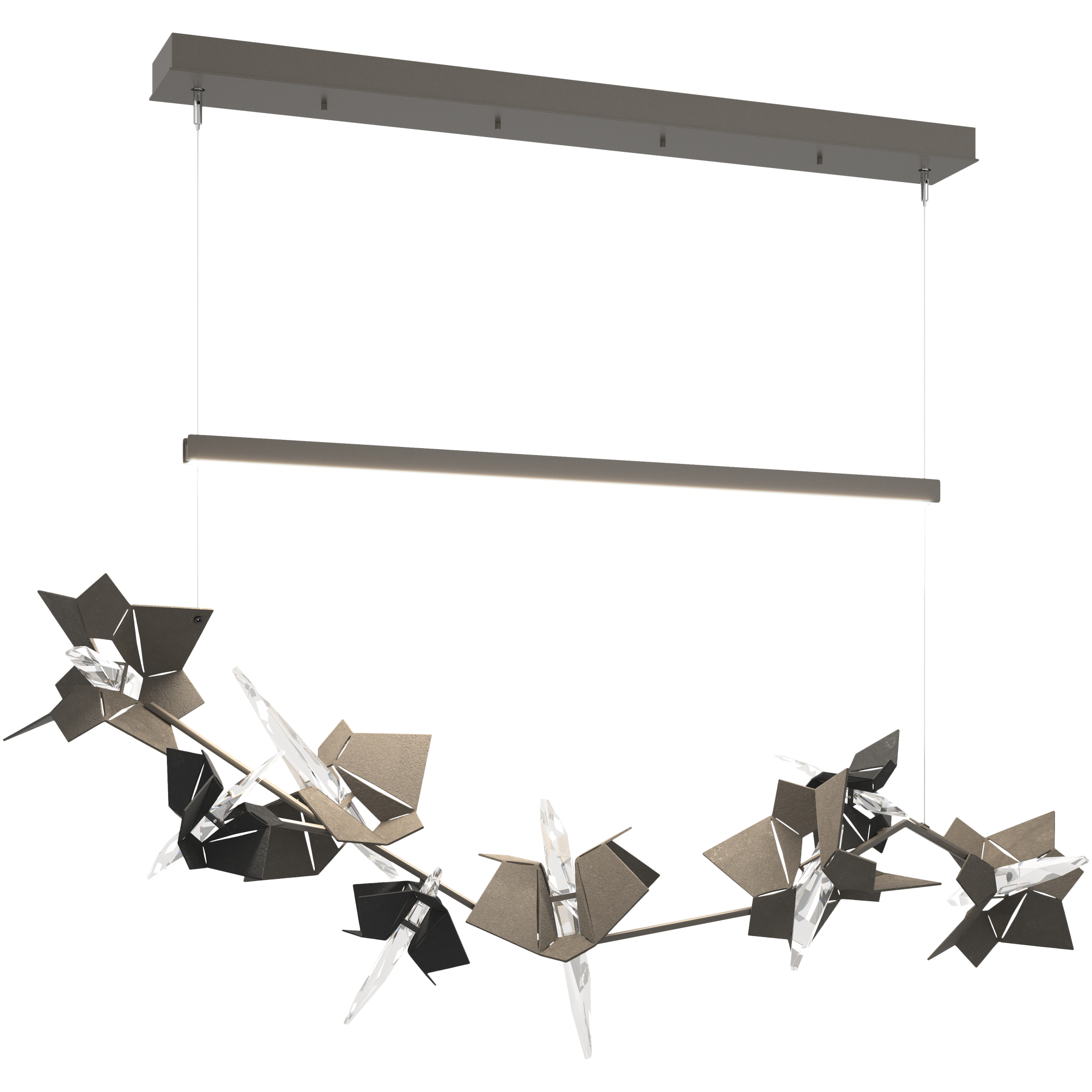 Belladonna LED 50.3 inch Dark Smoke and Black Pendant Ceiling Light in Dark Smoke/Black