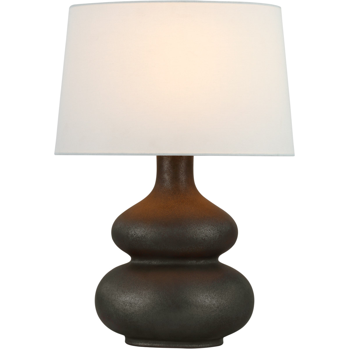 Chapman & Myers Lismore 23.75 inch 15 watt Stained Black Metallic Table Lamp Portable Light in Stained Black Metallic Porcelain, Medium