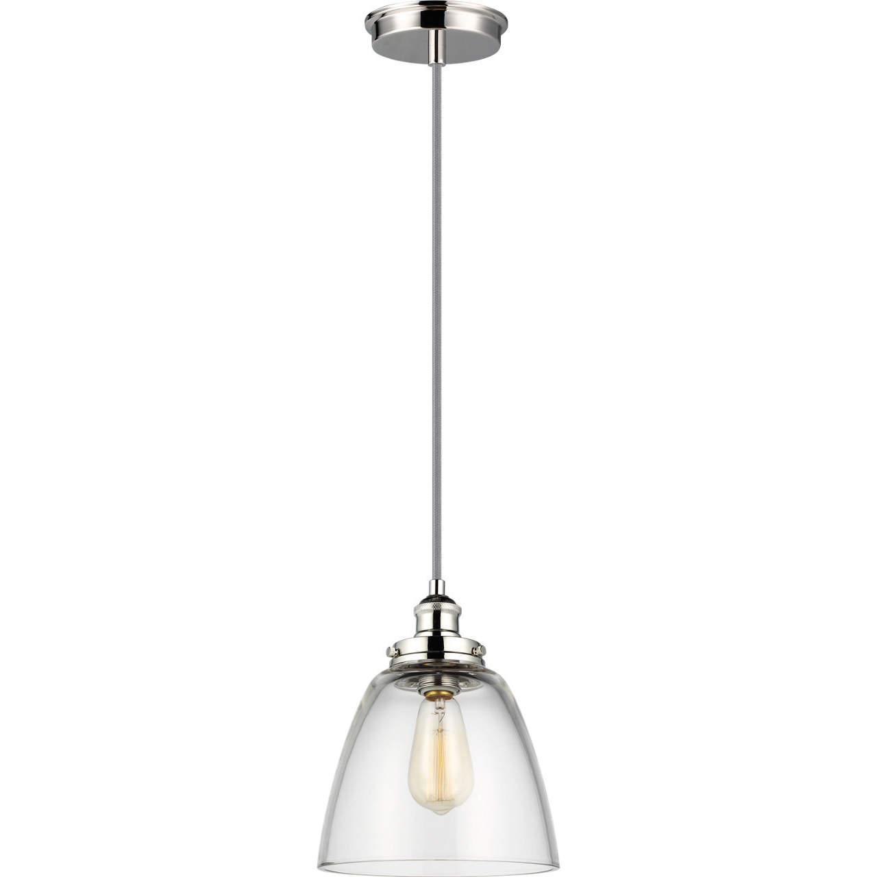 Sean Lavin Baskin 1 Light 9 inch Polished Nickel Pendant Ceiling Light