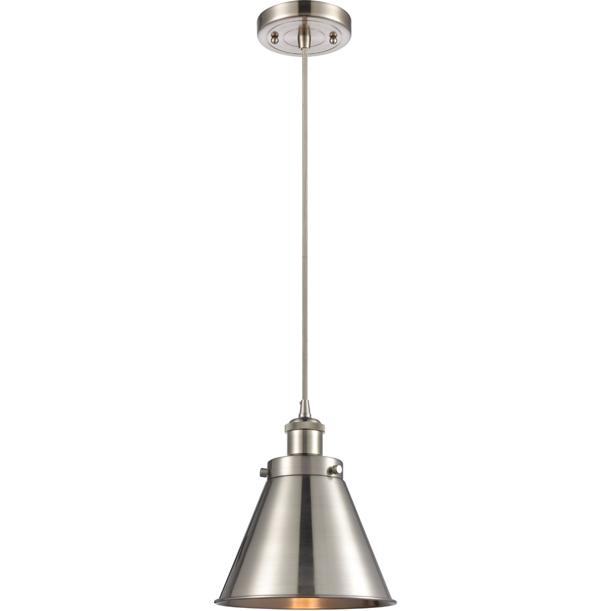 Ballston Appalachian 1 Light 8 inch White and Polished Chrome Mini Pendant Ceiling Light