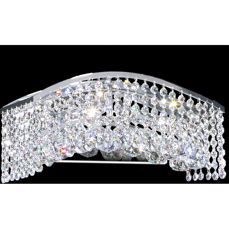 Fashionable Broadway 6 Light 20 inch Silver Vanity Bar Wall Light