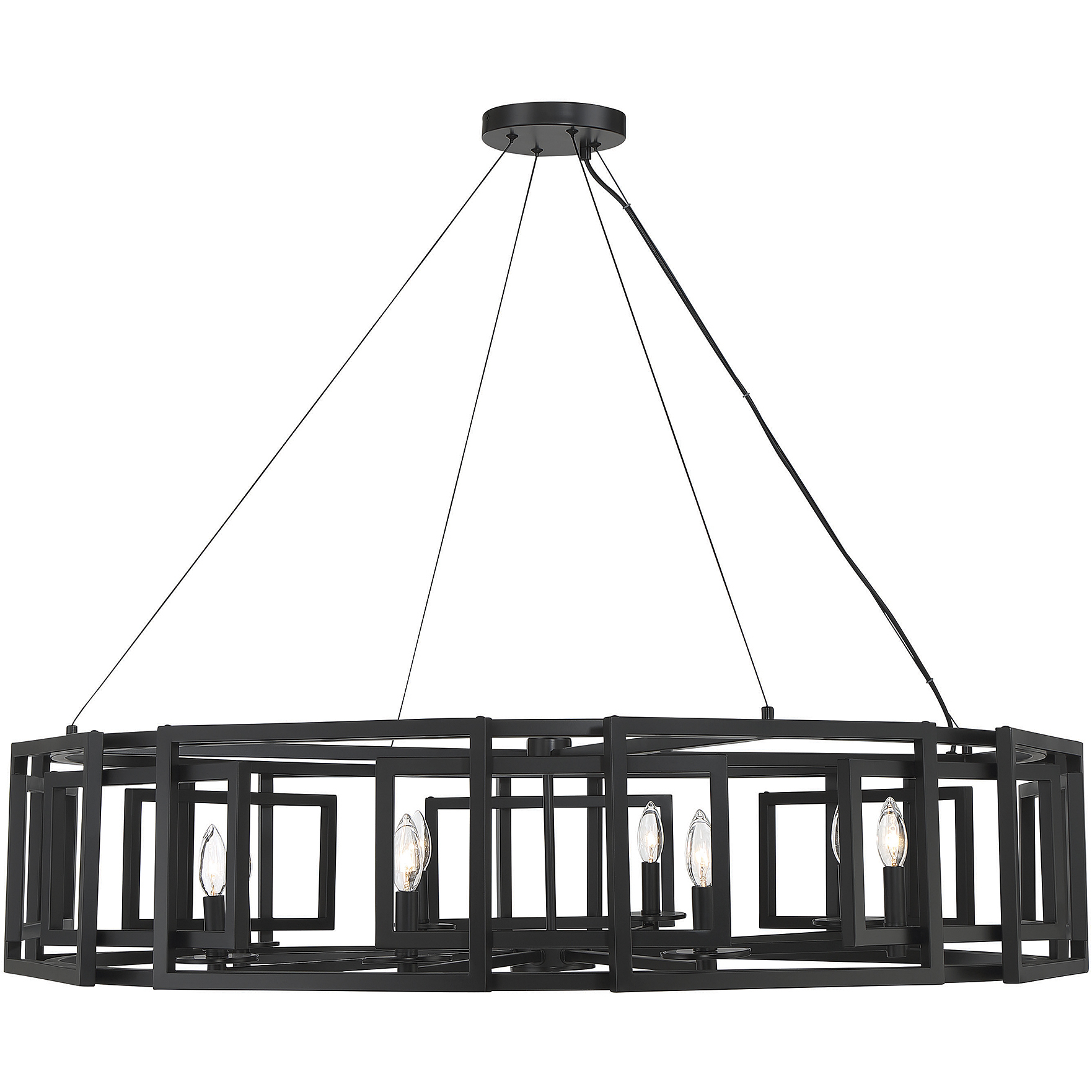Radcliffe 8 Light 45 inch Matte Black Chandelier Ceiling Light